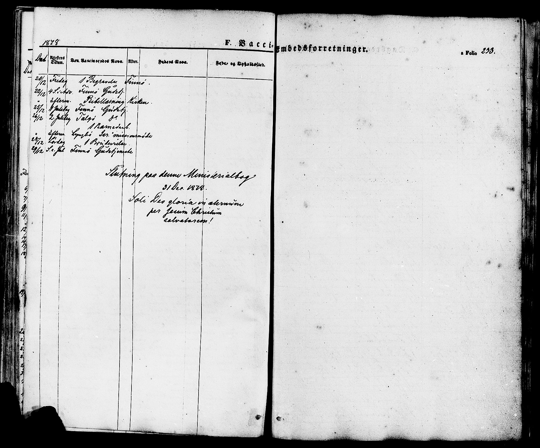 Finnøy sokneprestkontor, SAST/A-101825/H/Ha/Haa/L0008: Parish register (official) no. A 8, 1863-1878, p. 233