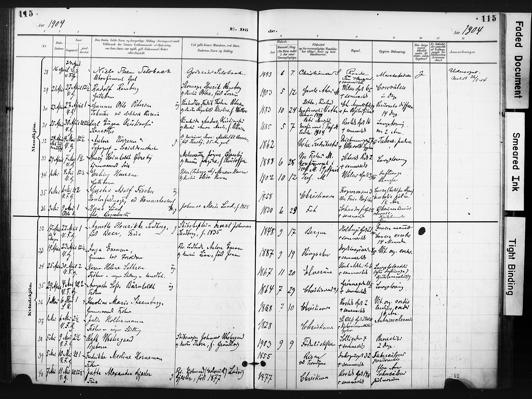 Trefoldighet prestekontor Kirkebøker, SAO/A-10882/F/Fd/L0004: Parish register (official) no. IV 4, 1897-1912, p. 115