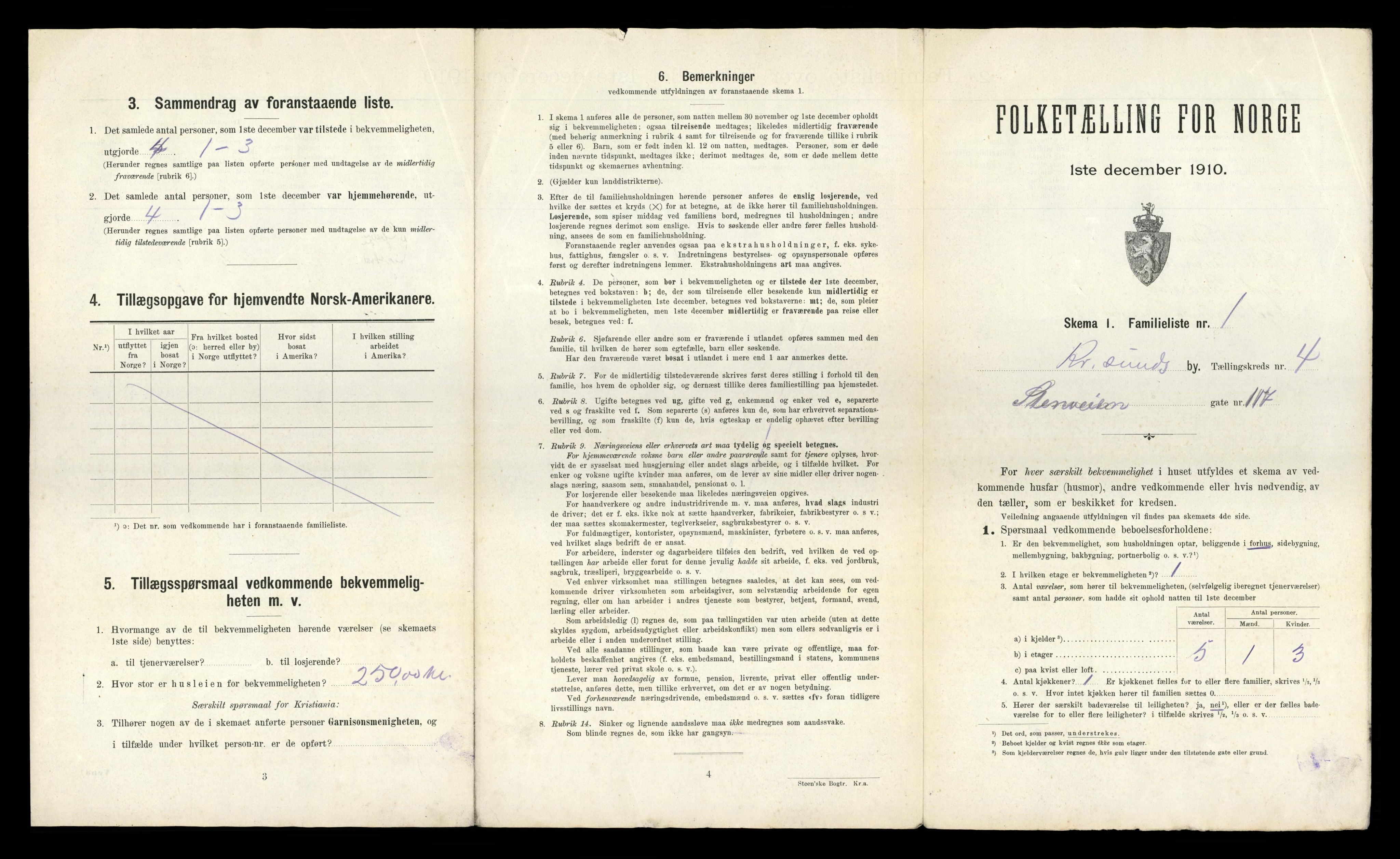 RA, 1910 census for Kristiansund, 1910, p. 965