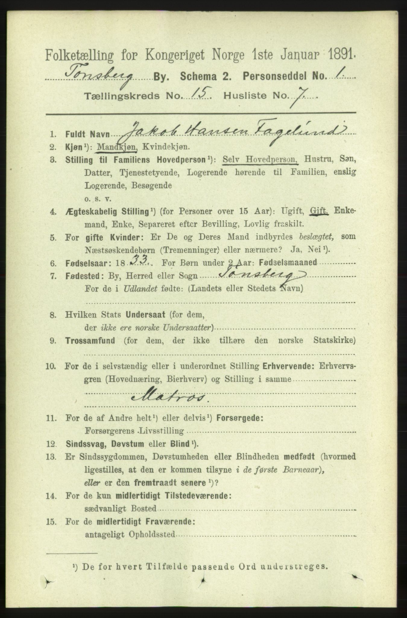 RA, 1891 census for 0705 Tønsberg, 1891, p. 4752