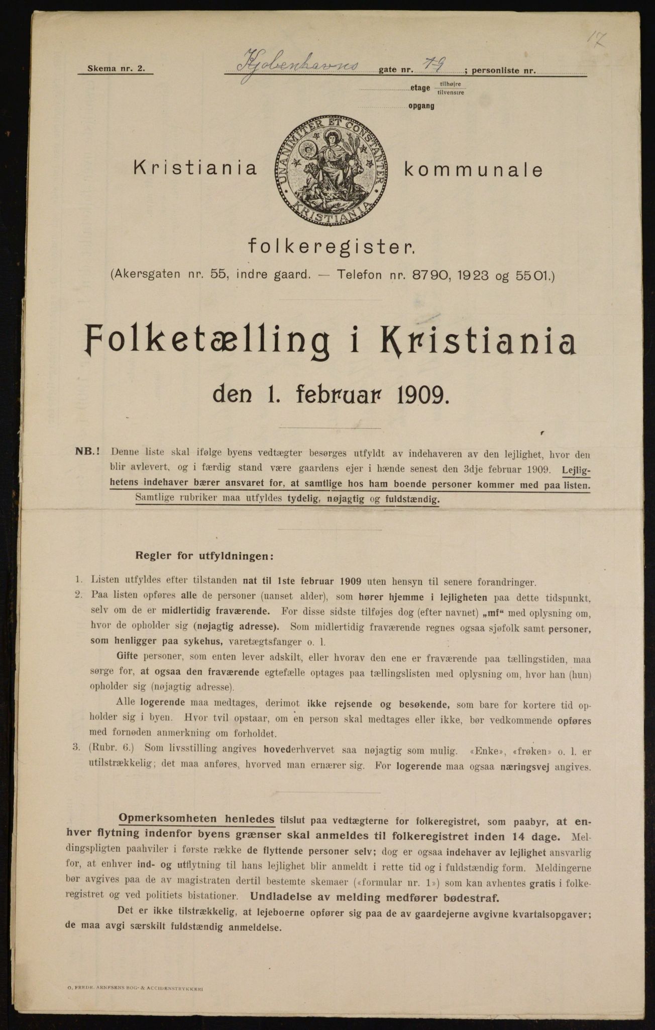 OBA, Municipal Census 1909 for Kristiania, 1909, p. 47224