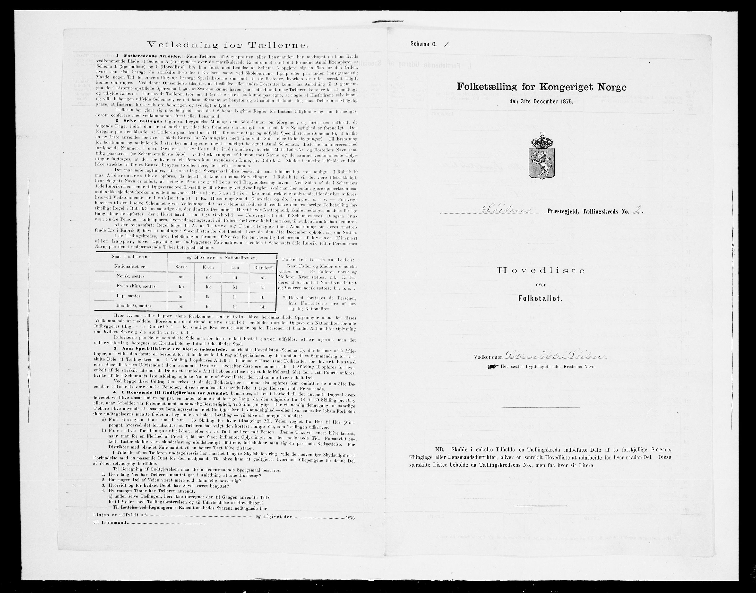 SAH, 1875 census for 0415P Løten, 1875, p. 24