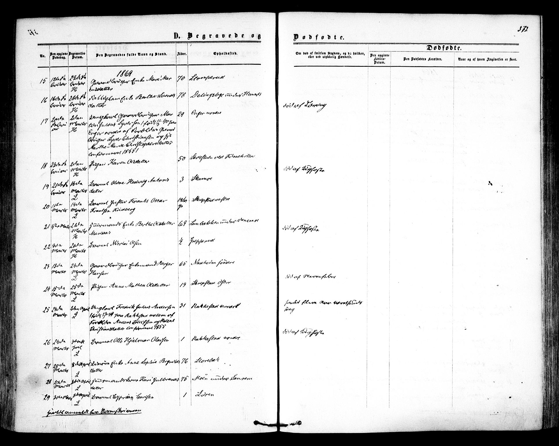 Høland prestekontor Kirkebøker, AV/SAO-A-10346a/F/Fa/L0011: Parish register (official) no. I 11, 1862-1869, p. 372