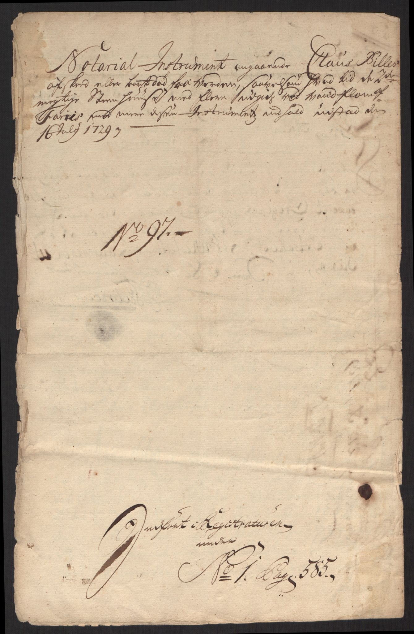 Larvik grevskap, SAKO/A-1056/Y/Yb/L0001: Dokumenter, 1698-1782, p. 69