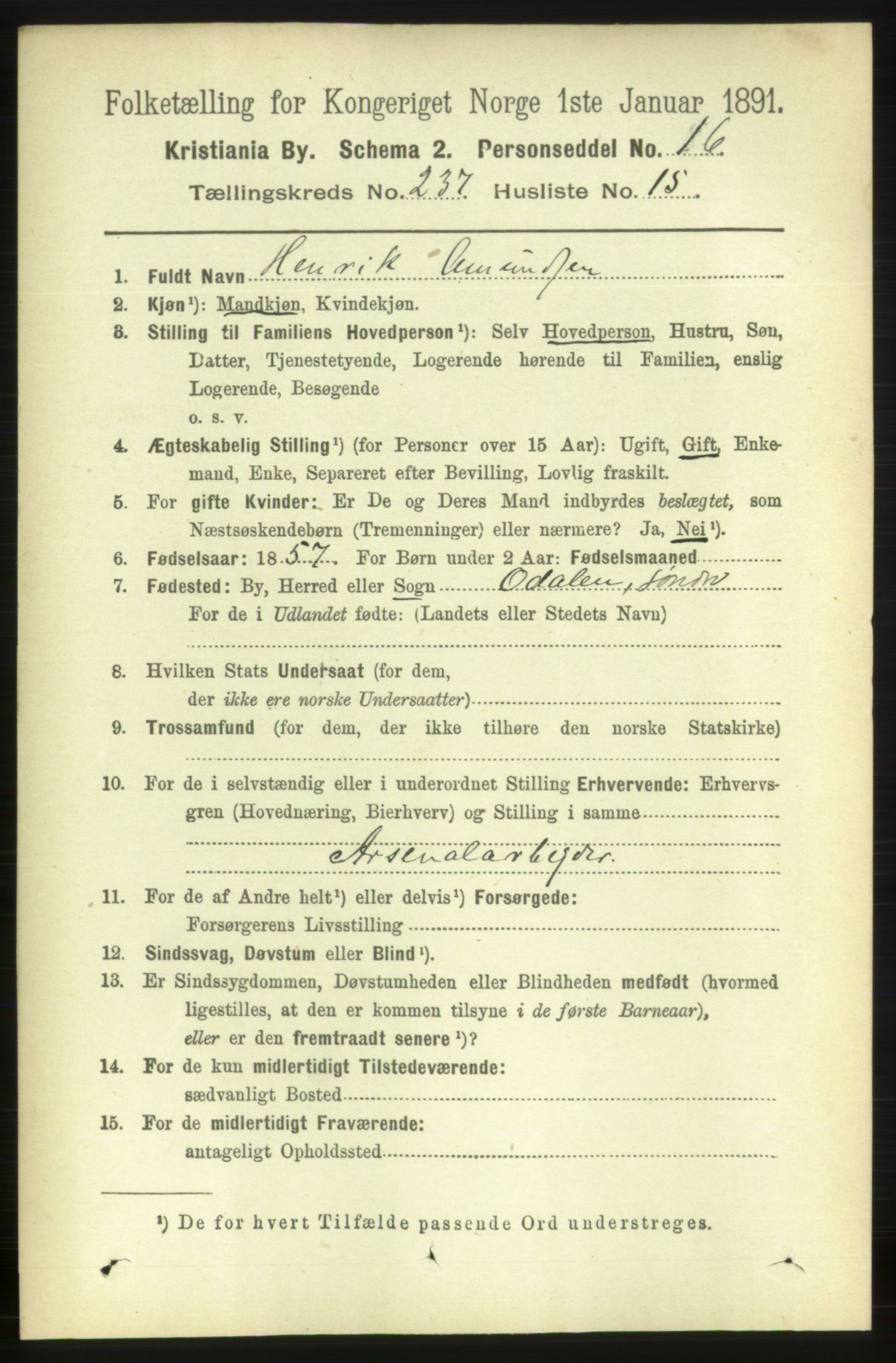 RA, 1891 census for 0301 Kristiania, 1891, p. 144501