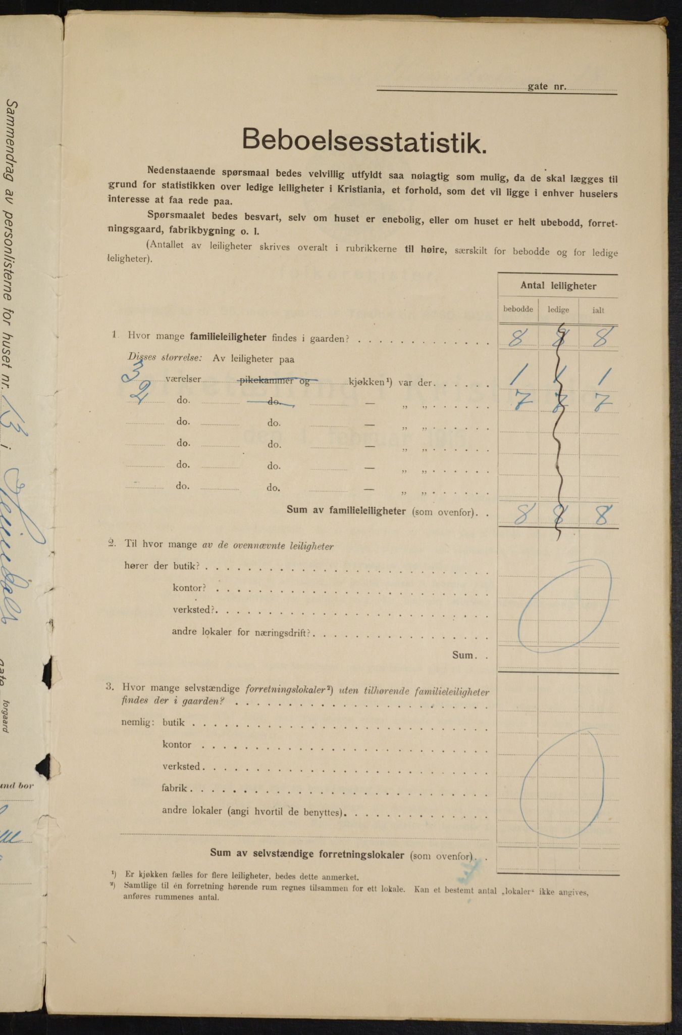 OBA, Municipal Census 1915 for Kristiania, 1915, p. 36238