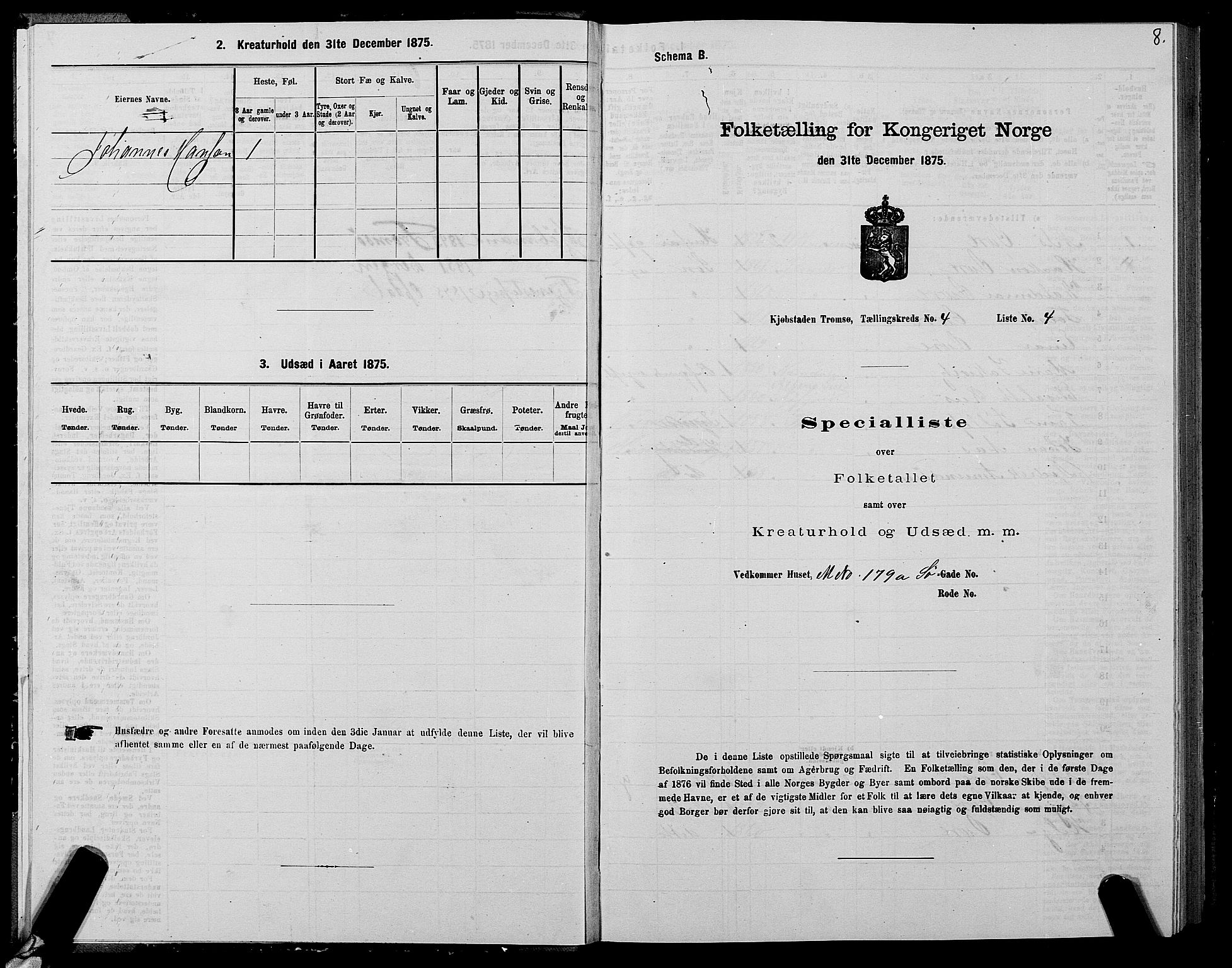 SATØ, 1875 census for 1902P Tromsø, 1875, p. 3008