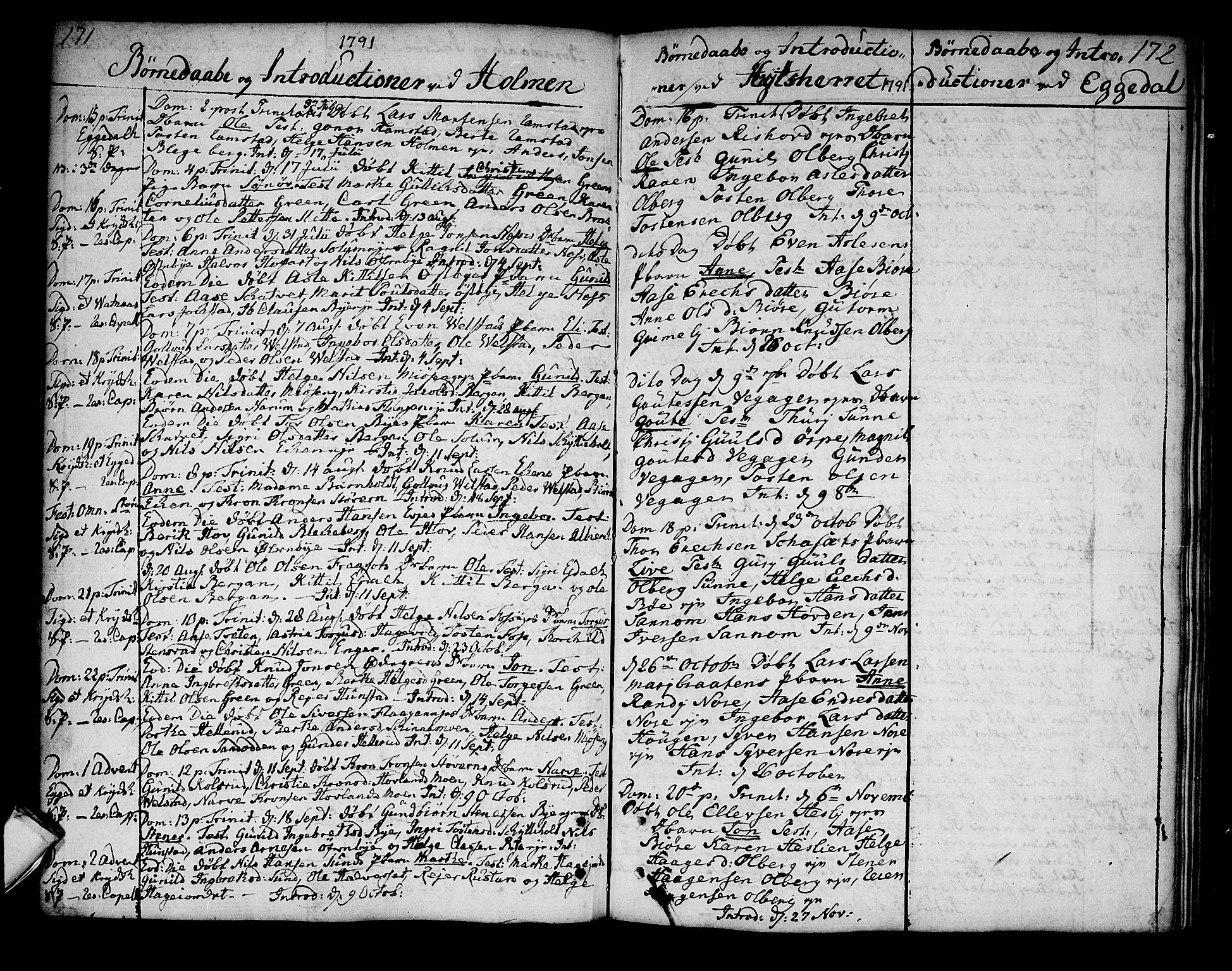 Sigdal kirkebøker, AV/SAKO-A-245/F/Fa/L0002: Parish register (official) no. I 2, 1778-1792, p. 171-172