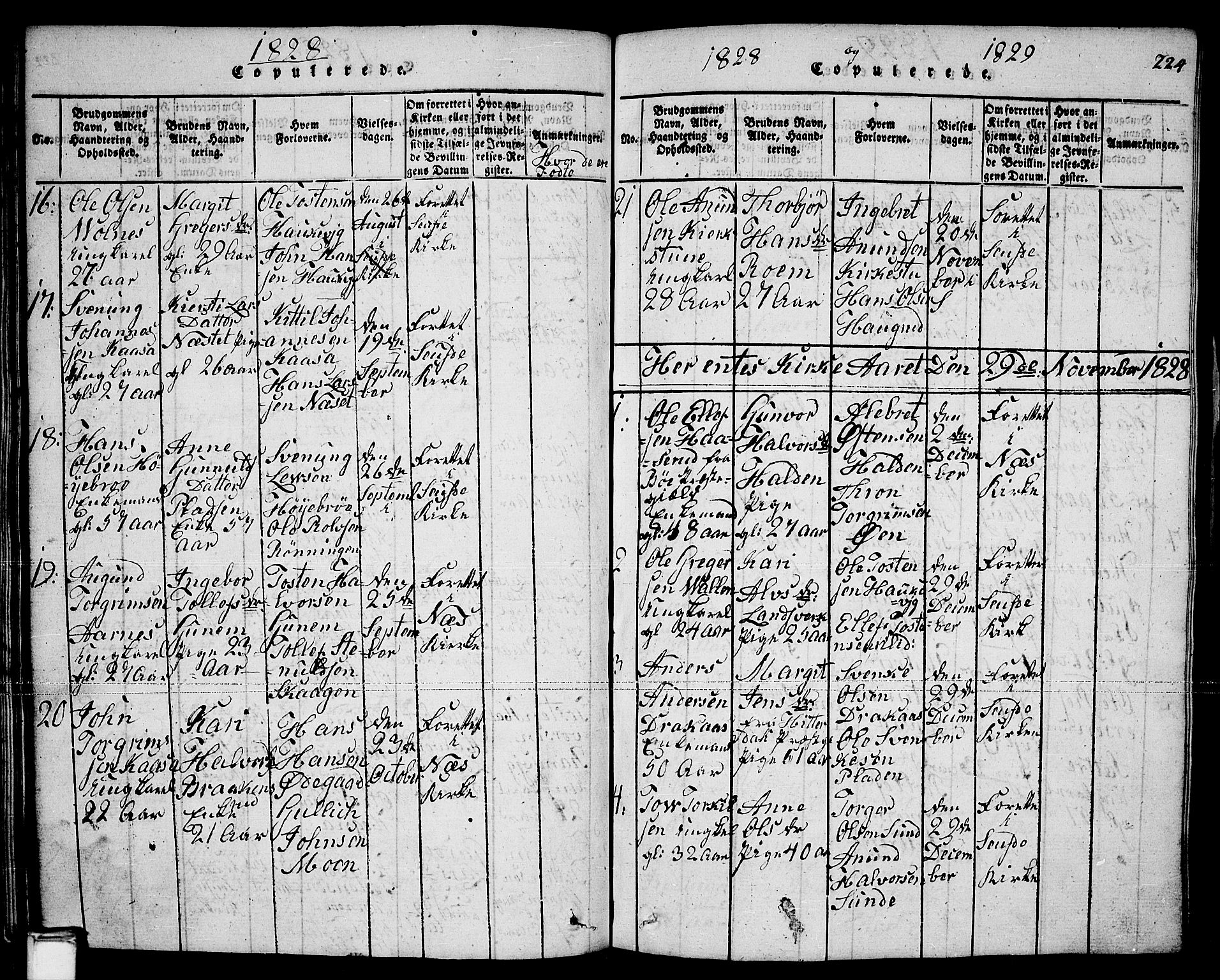 Sauherad kirkebøker, AV/SAKO-A-298/F/Fa/L0005: Parish register (official) no. I 5, 1815-1829, p. 224