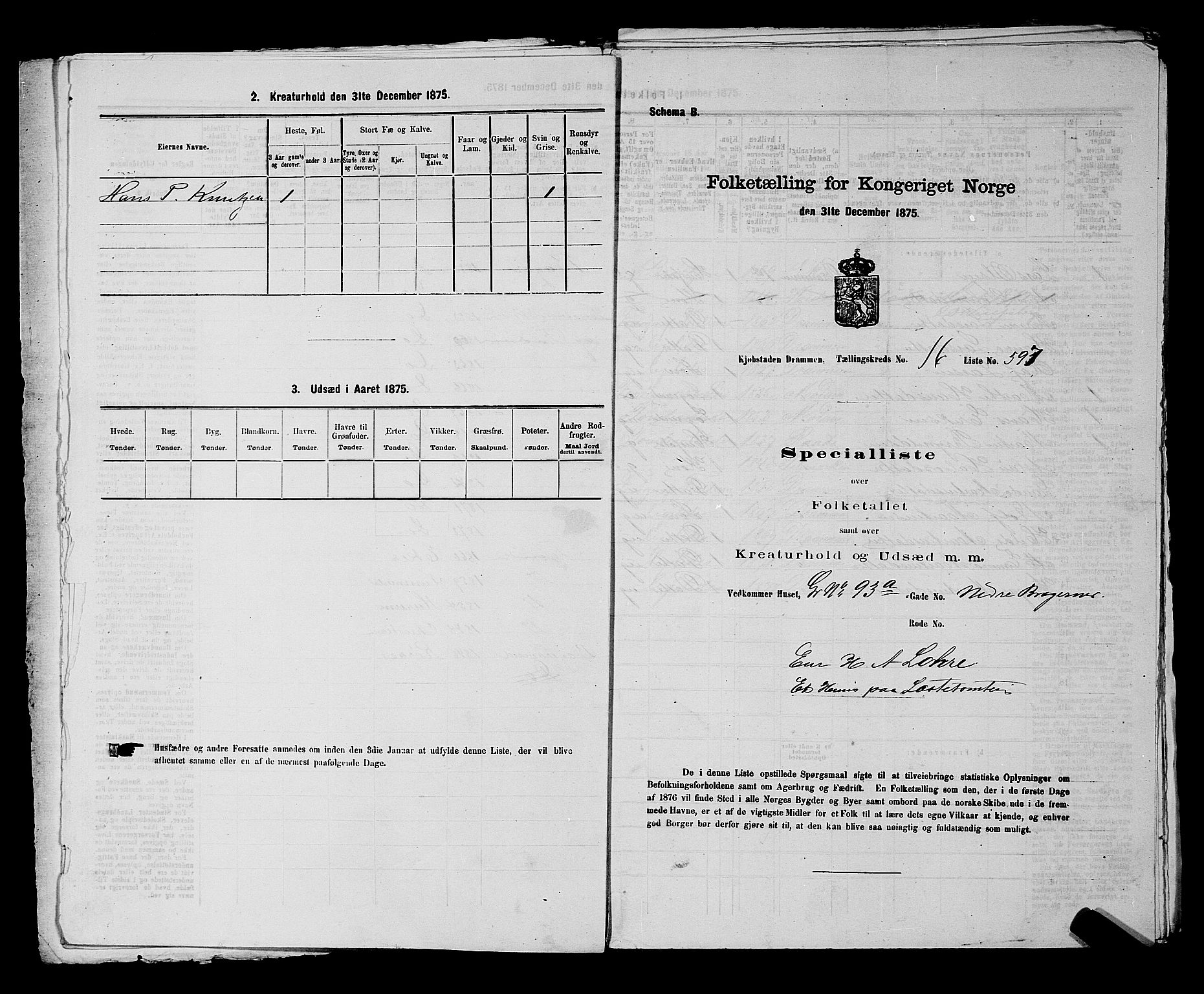 SAKO, 1875 census for 0602 Drammen, 1875, p. 1770