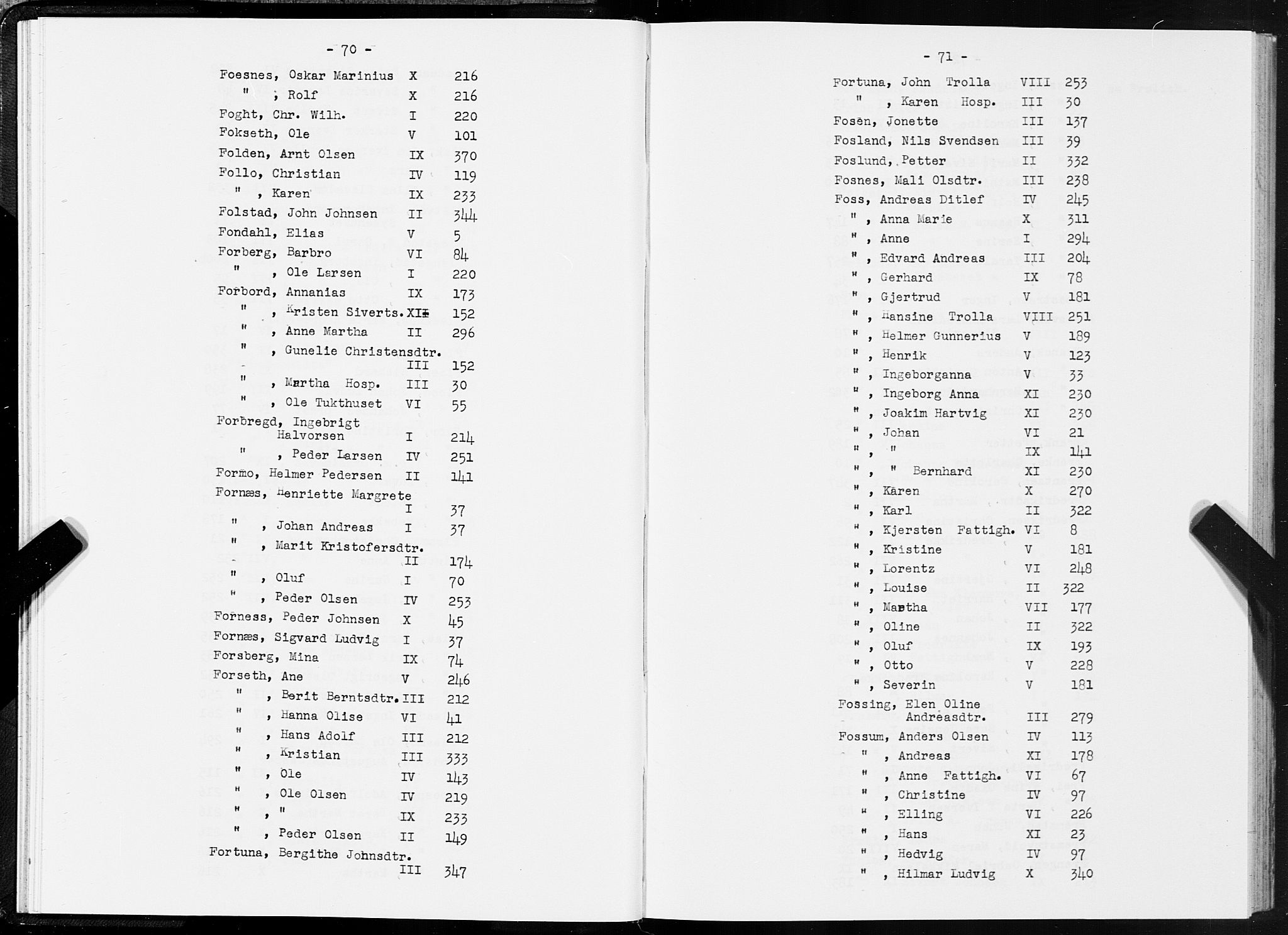 SAT, 1875 census for 1601 Trondheim, 1875, p. 70-71
