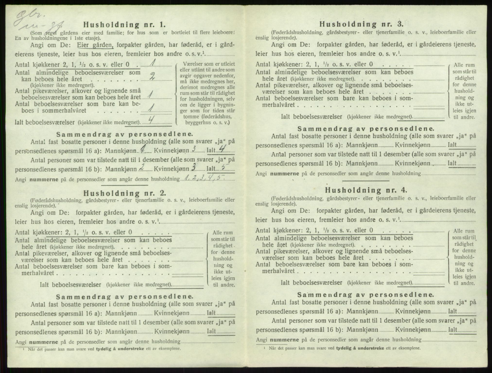 SAB, 1920 census for Sogndal, 1920, p. 265