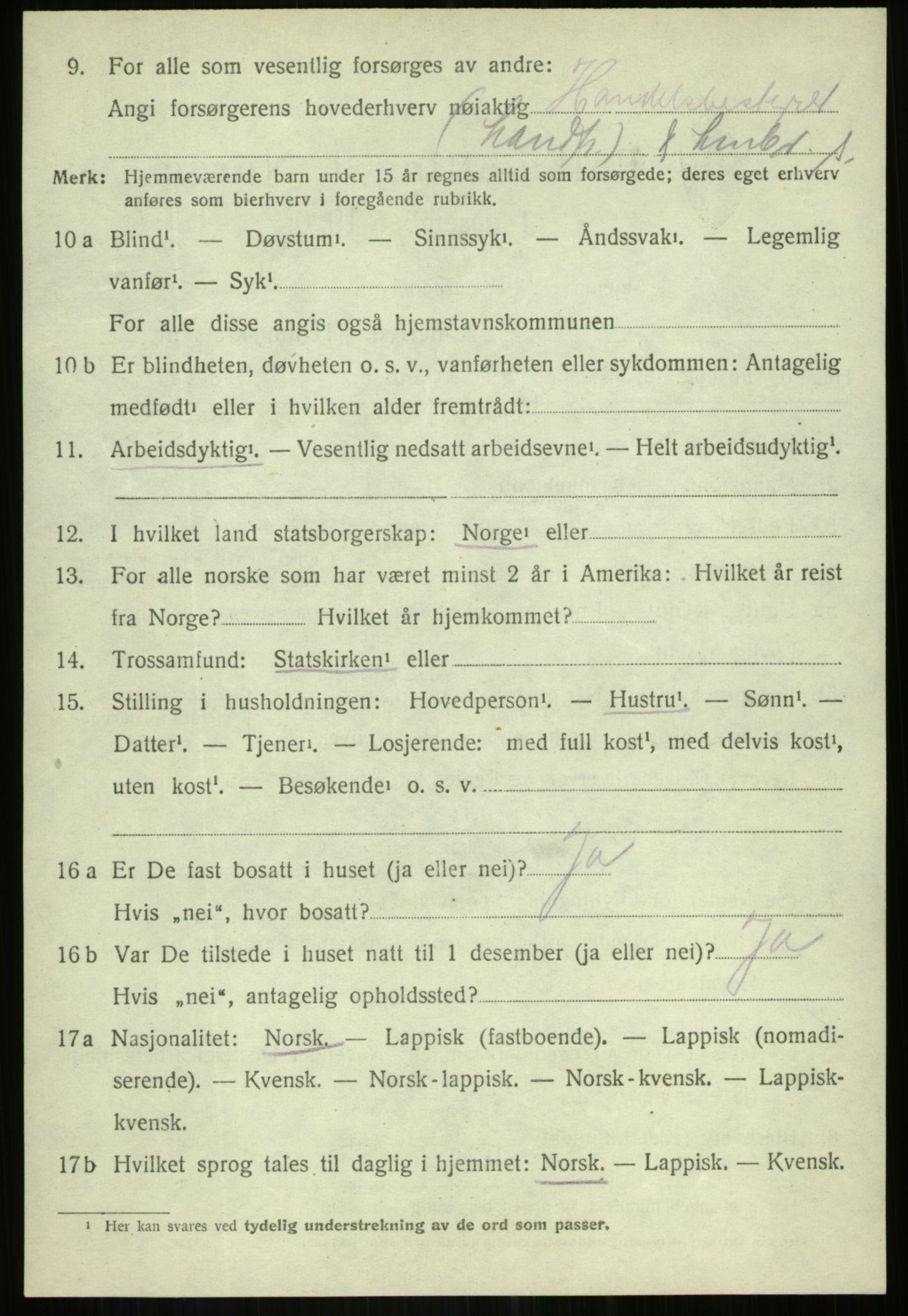 SATØ, 1920 census for Lenvik, 1920, p. 2661