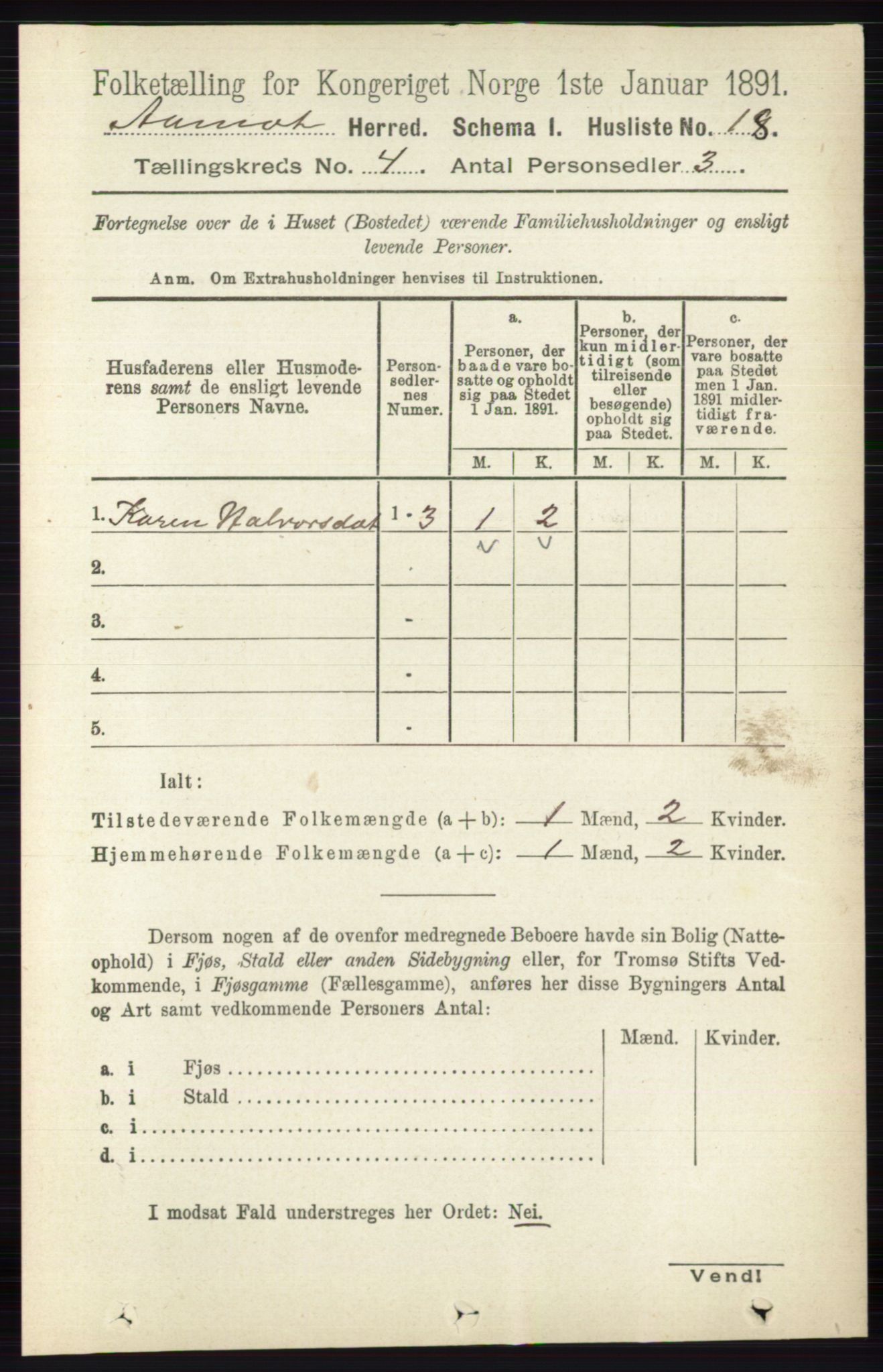 RA, 1891 census for 0429 Åmot, 1891, p. 2118