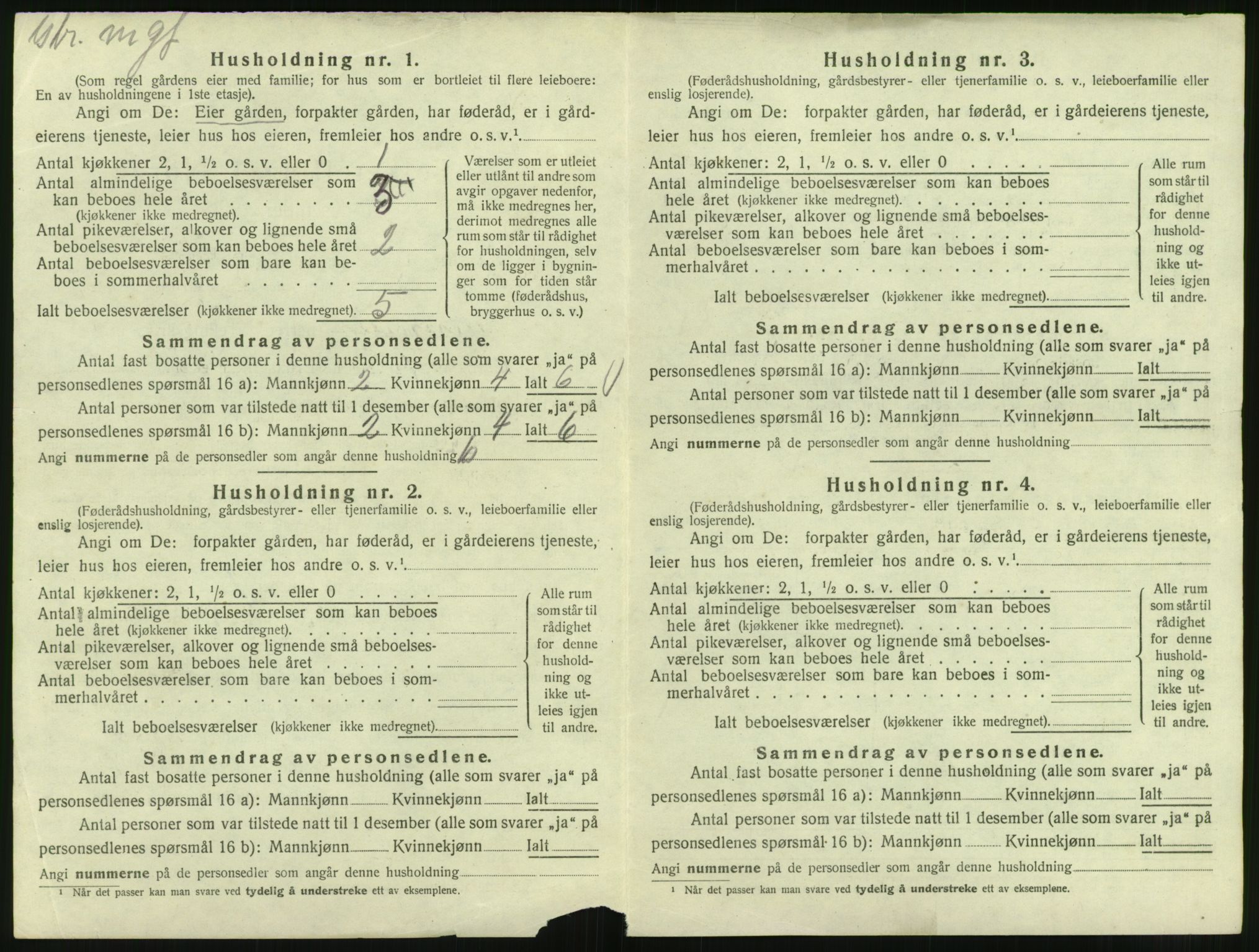 SAT, 1920 census for Gjemnes, 1920, p. 23