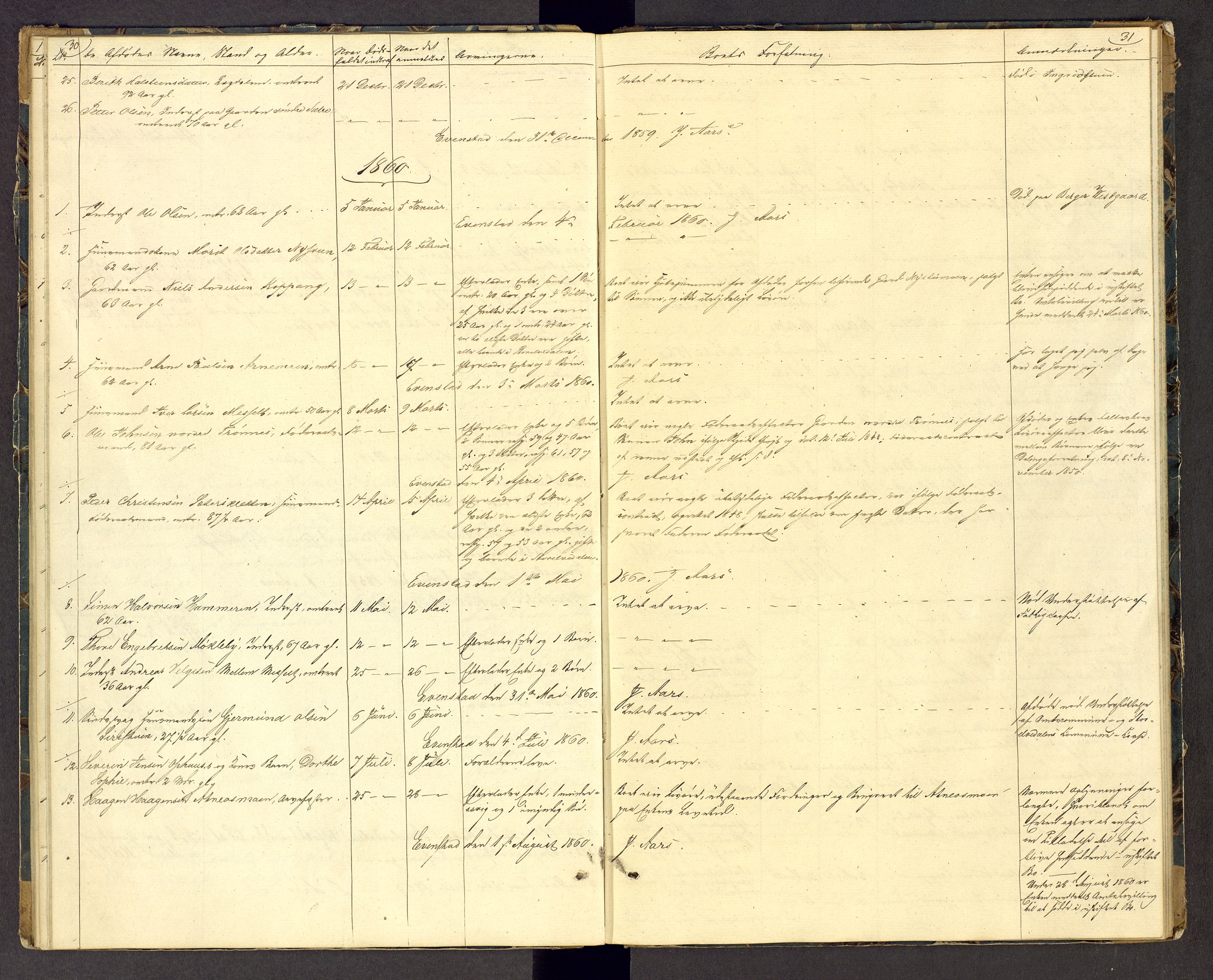 Sør-Østerdal sorenskriveri, AV/SAH-TING-018/J/Jg/L0013: Dødsfallsjournal, 1853-1873, p. 30-31