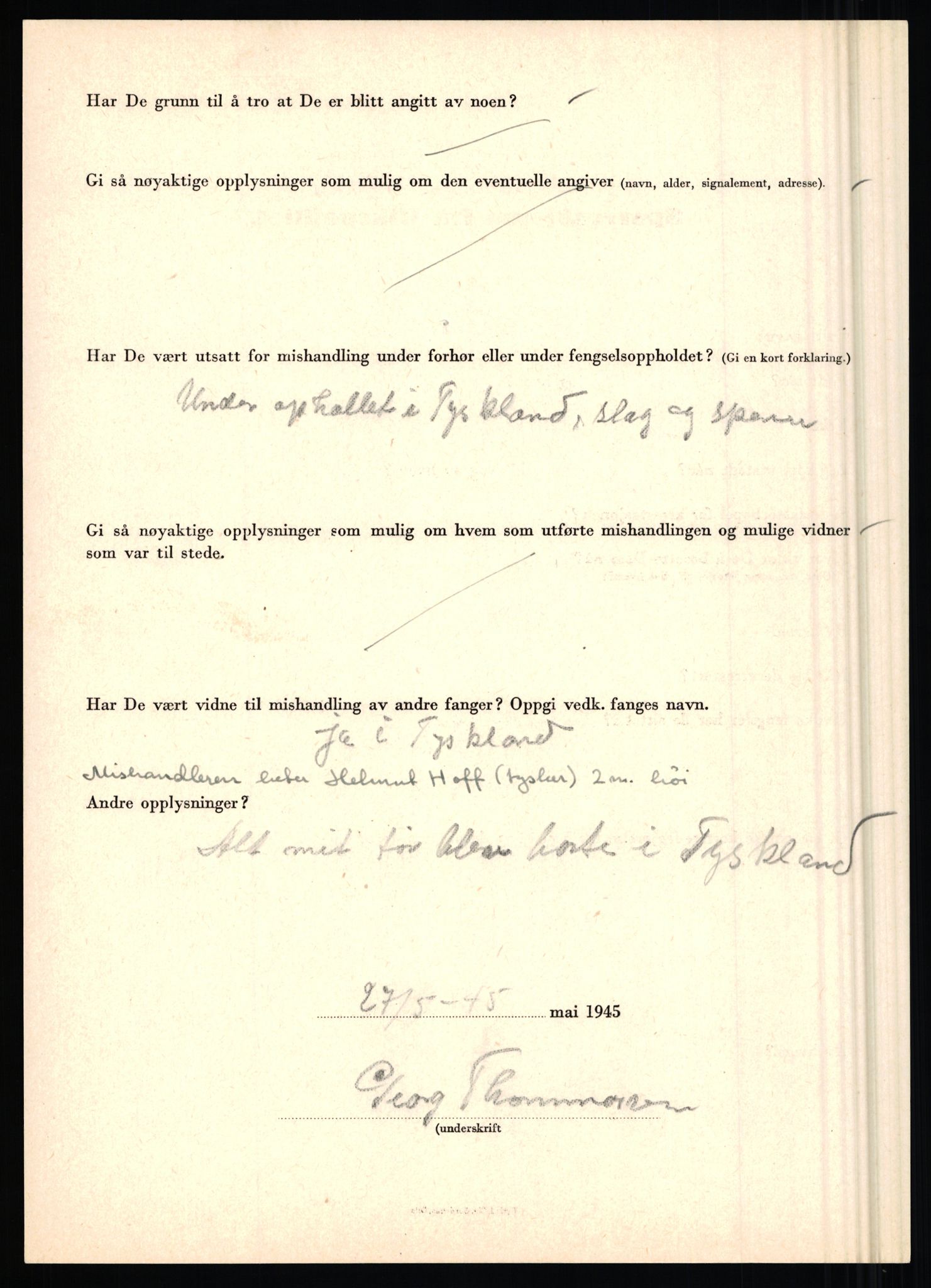 Rikspolitisjefen, AV/RA-S-1560/L/L0017: Tidemann, Hermann G. - Veum, Tjostolv, 1940-1945, p. 120