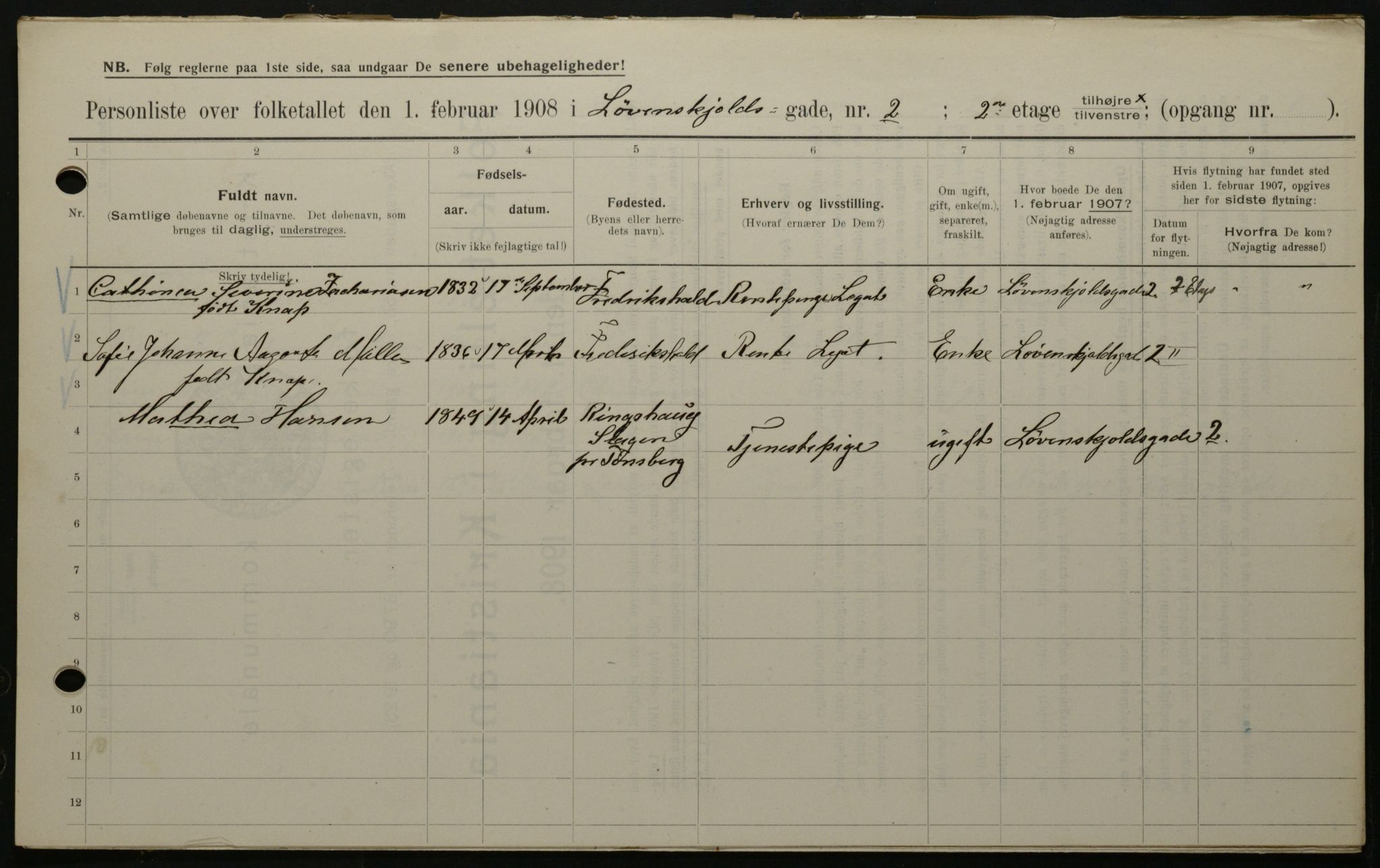 OBA, Municipal Census 1908 for Kristiania, 1908, p. 52683