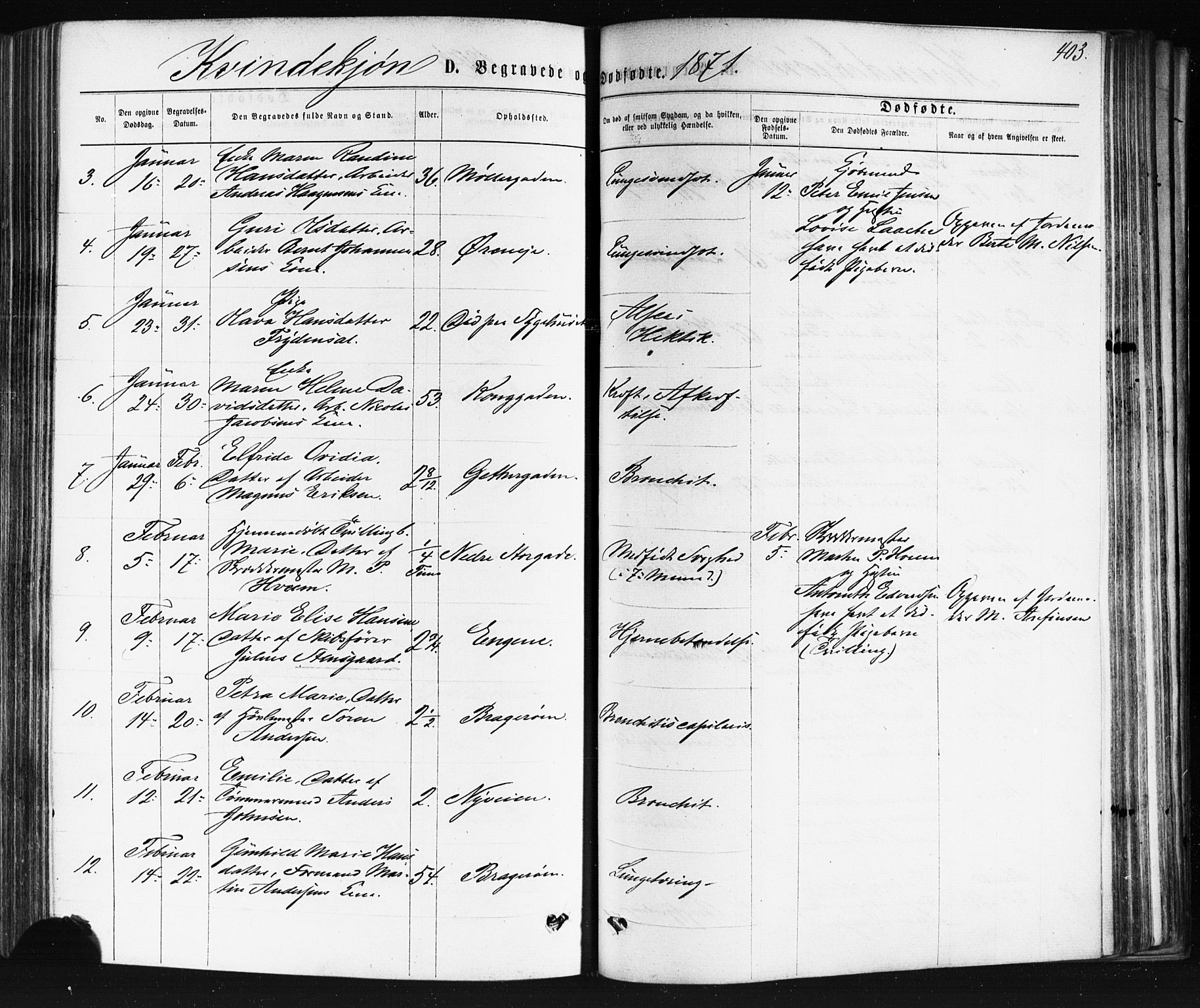 Bragernes kirkebøker, AV/SAKO-A-6/F/Fb/L0004: Parish register (official) no. II 4, 1869-1875, p. 403