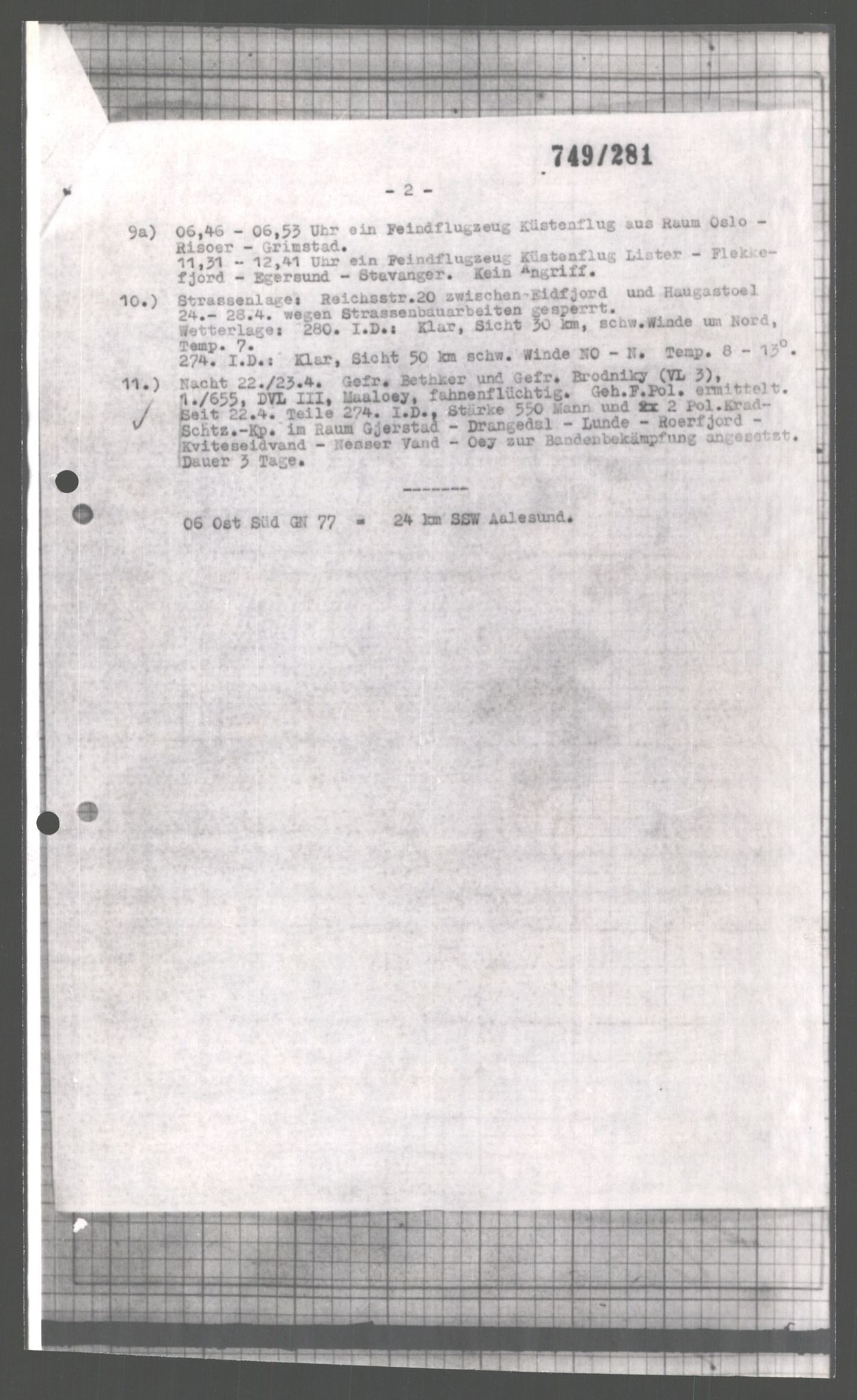 Forsvarets Overkommando. 2 kontor. Arkiv 11.4. Spredte tyske arkivsaker, AV/RA-RAFA-7031/D/Dar/Dara/L0004: Krigsdagbøker for 20. Gebirgs-Armee-Oberkommando (AOK 20), 1945, p. 731