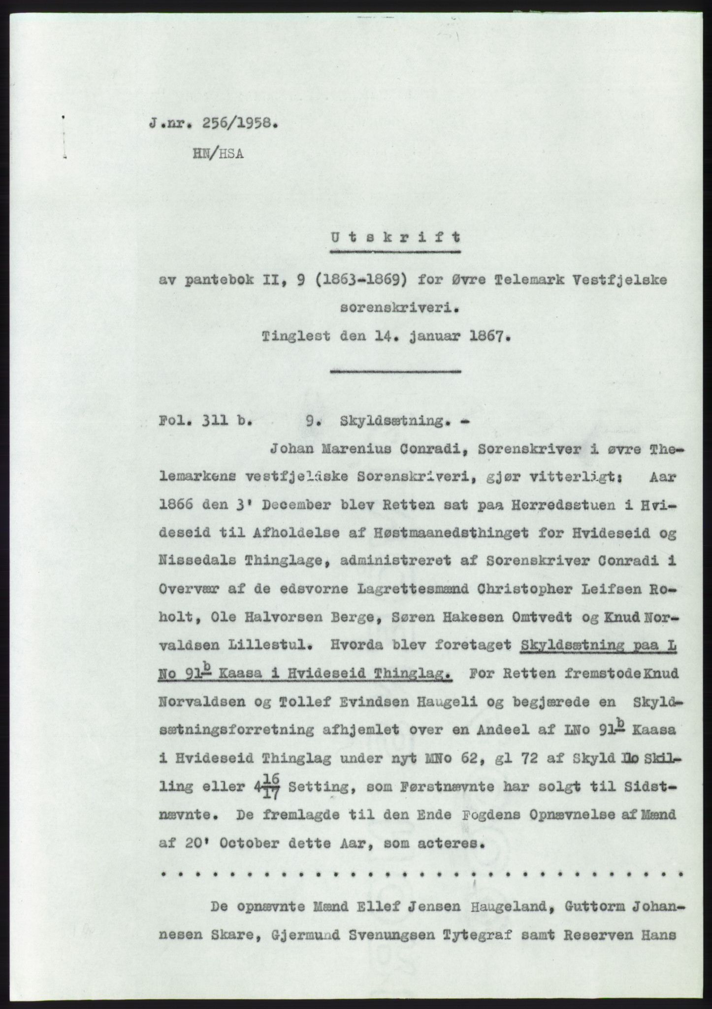 Statsarkivet i Kongsberg, SAKO/A-0001, 1958, p. 93