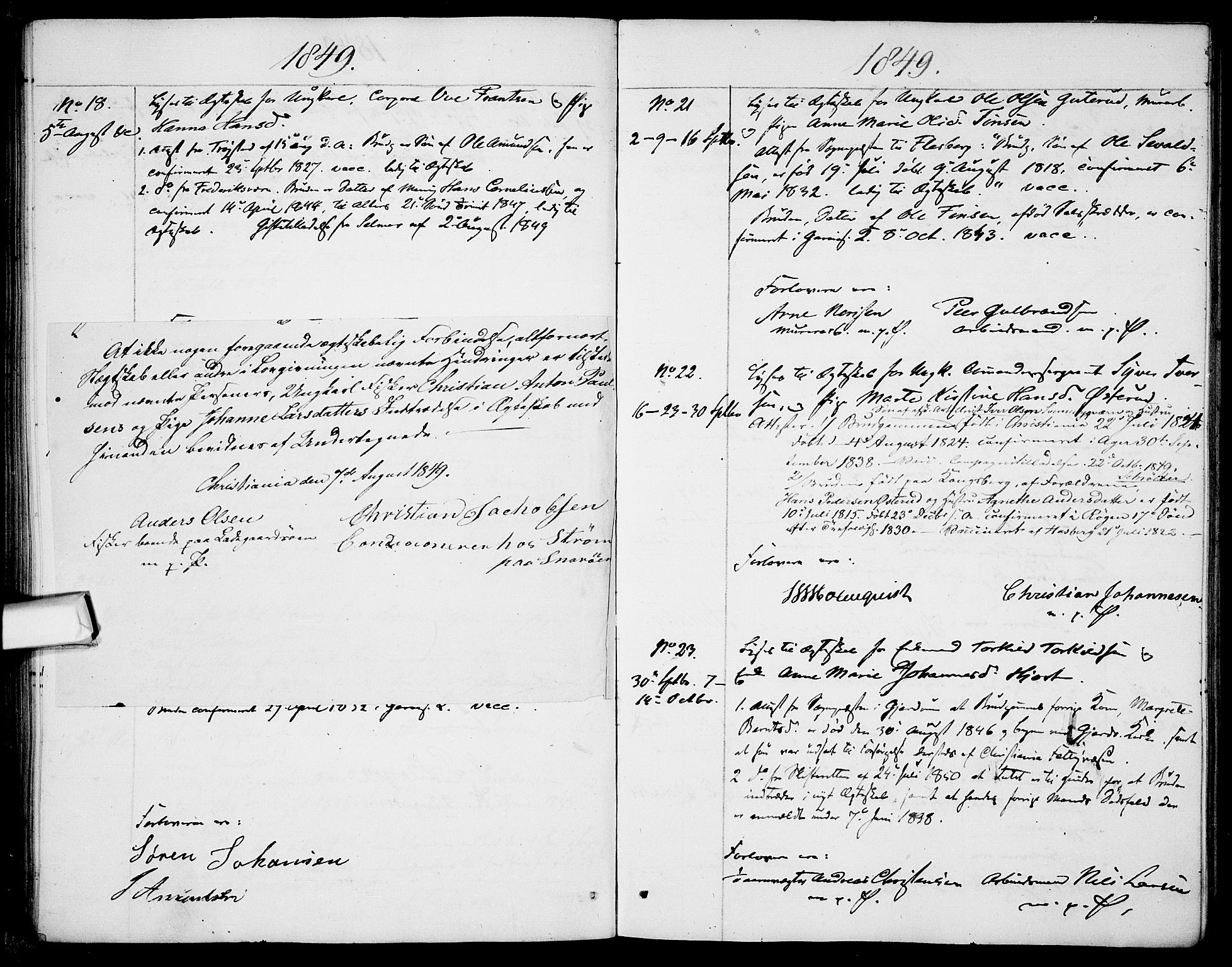 Garnisonsmenigheten Kirkebøker, AV/SAO-A-10846/H/Ha/L0005: Banns register no. I 5, 1844-1856