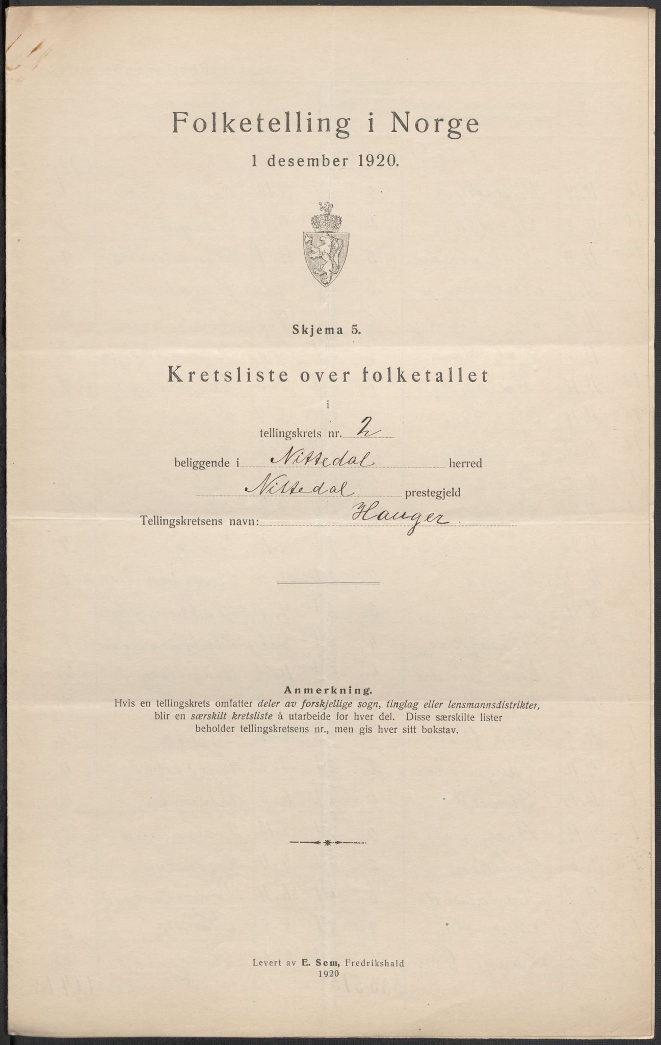 SAO, 1920 census for Nittedal, 1920, p. 11