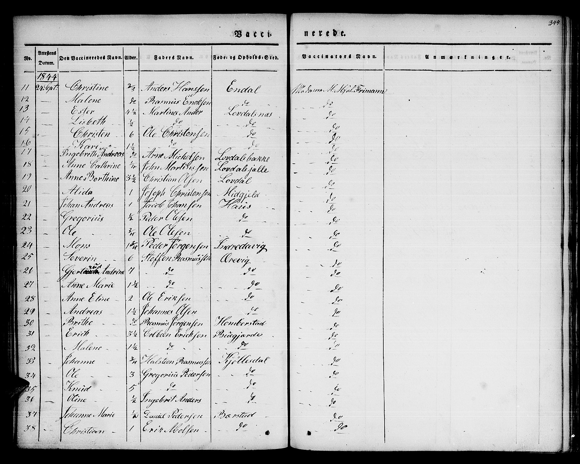 Davik sokneprestembete, AV/SAB-A-79701/H/Haa/Haaa/L0004: Parish register (official) no. A 4, 1830-1849, p. 344