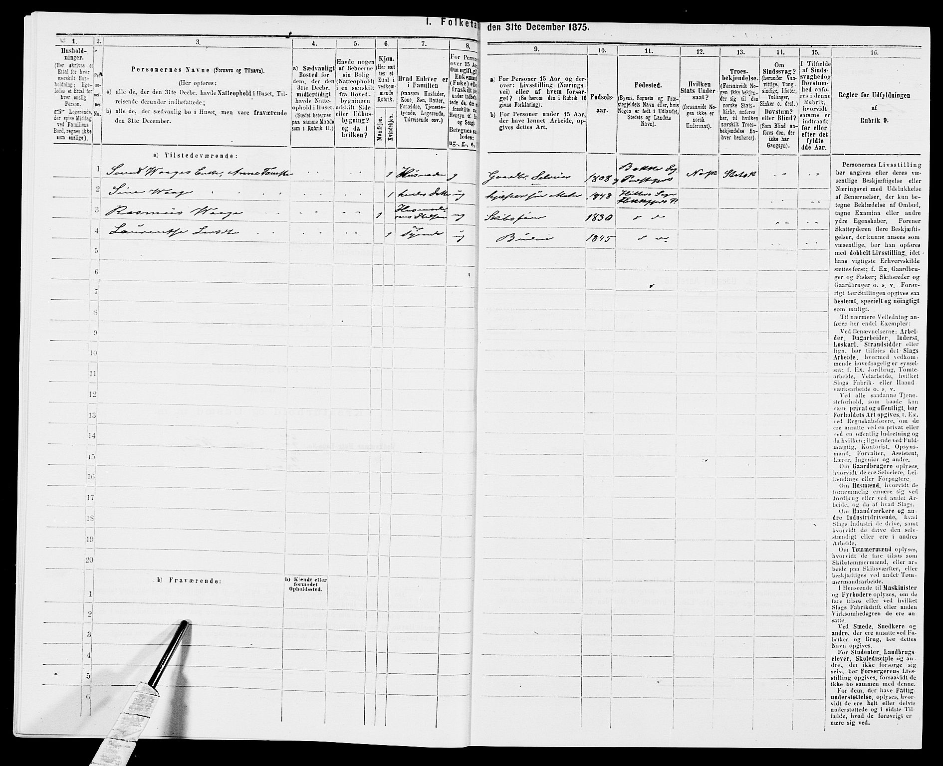 SAK, 1875 census for 1042L Flekkefjord/Nes og Hidra, 1875, p. 86