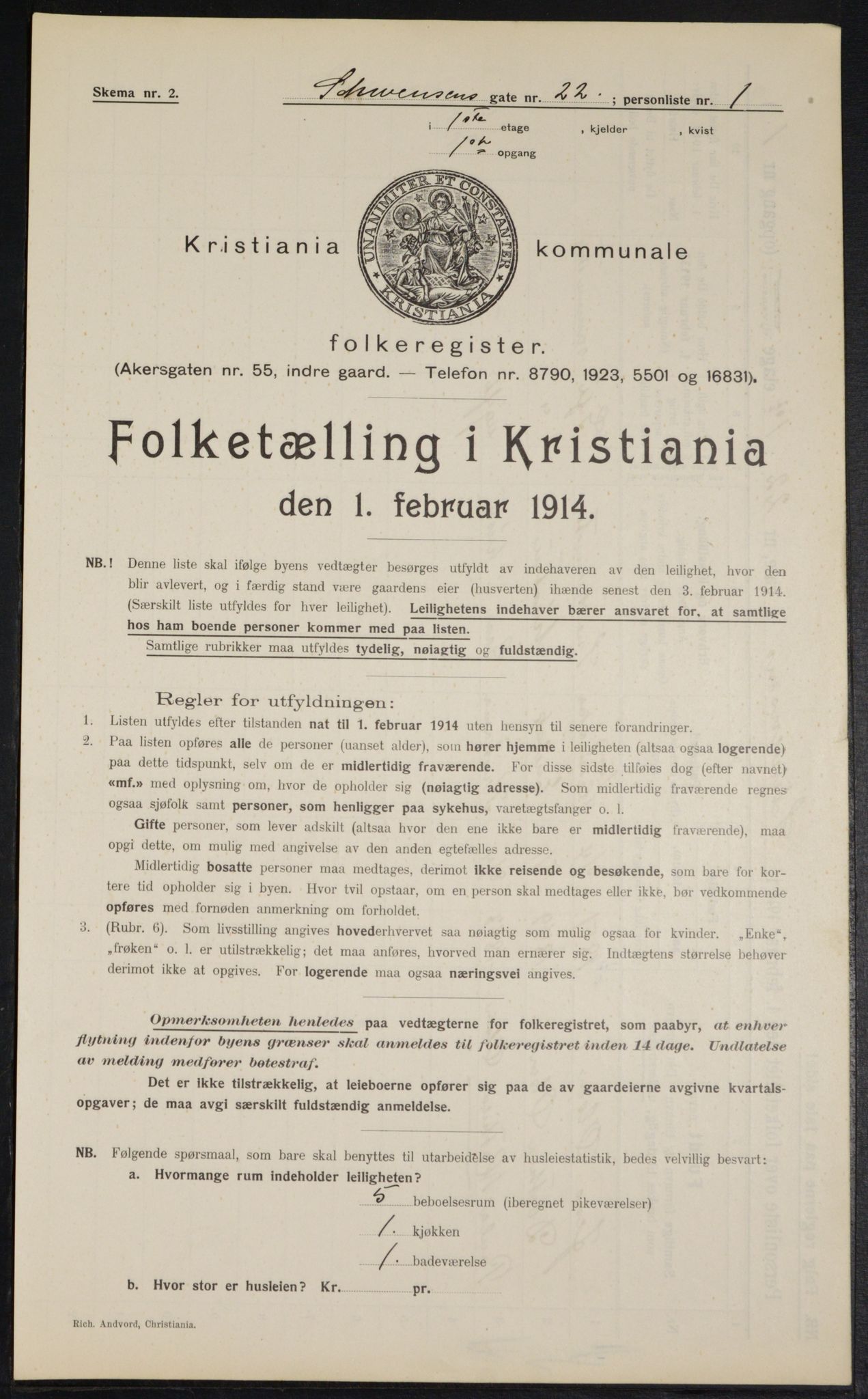 OBA, Municipal Census 1914 for Kristiania, 1914, p. 92729