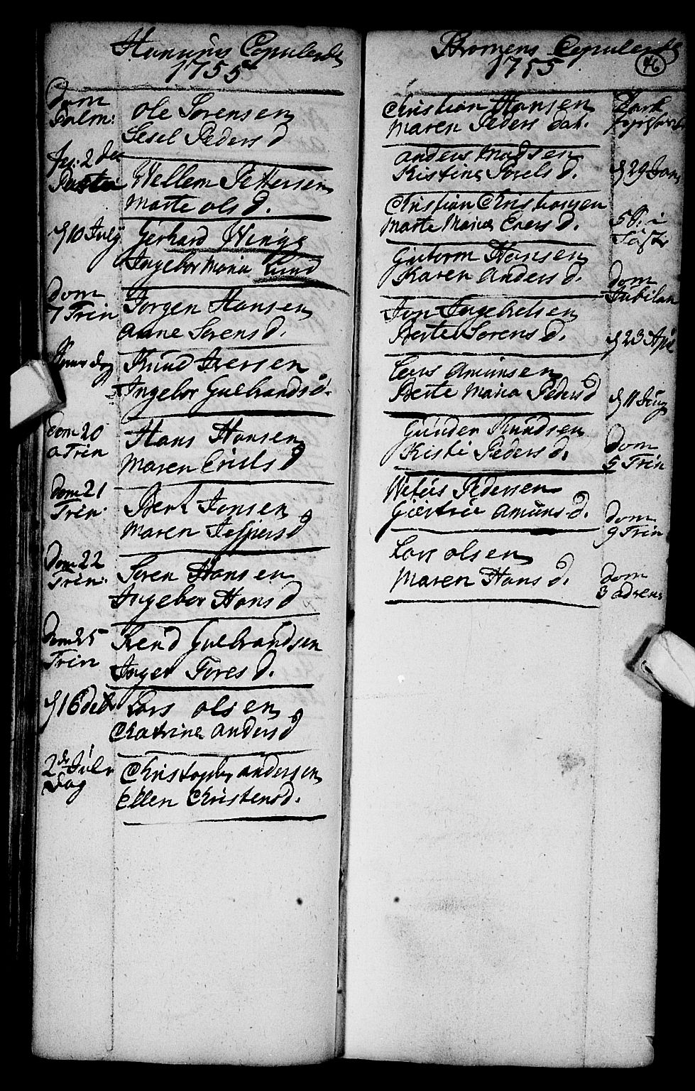 Hurum kirkebøker, AV/SAKO-A-229/F/Fa/L0003: Parish register (official) no. 3, 1733-1757, p. 46