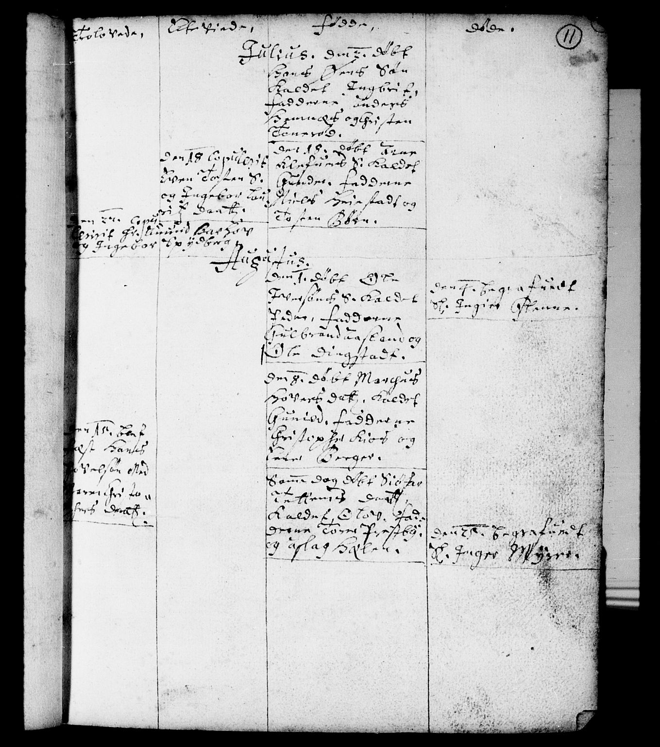 Spydeberg prestekontor Kirkebøker, AV/SAO-A-10924/F/Fa/L0001: Parish register (official) no. I 1, 1696-1738, p. 11