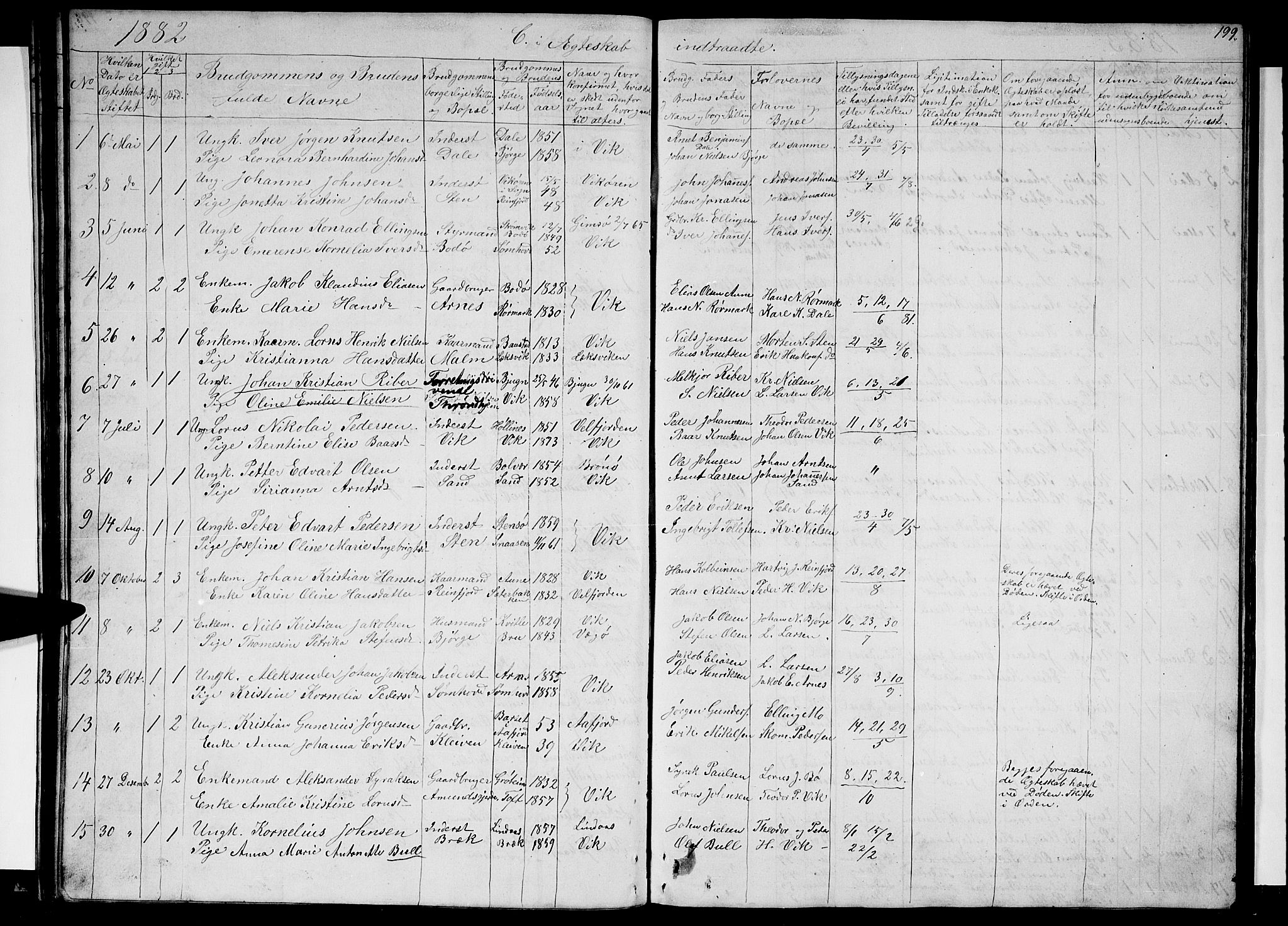 Ministerialprotokoller, klokkerbøker og fødselsregistre - Nordland, SAT/A-1459/812/L0187: Parish register (copy) no. 812C05, 1850-1883, p. 199