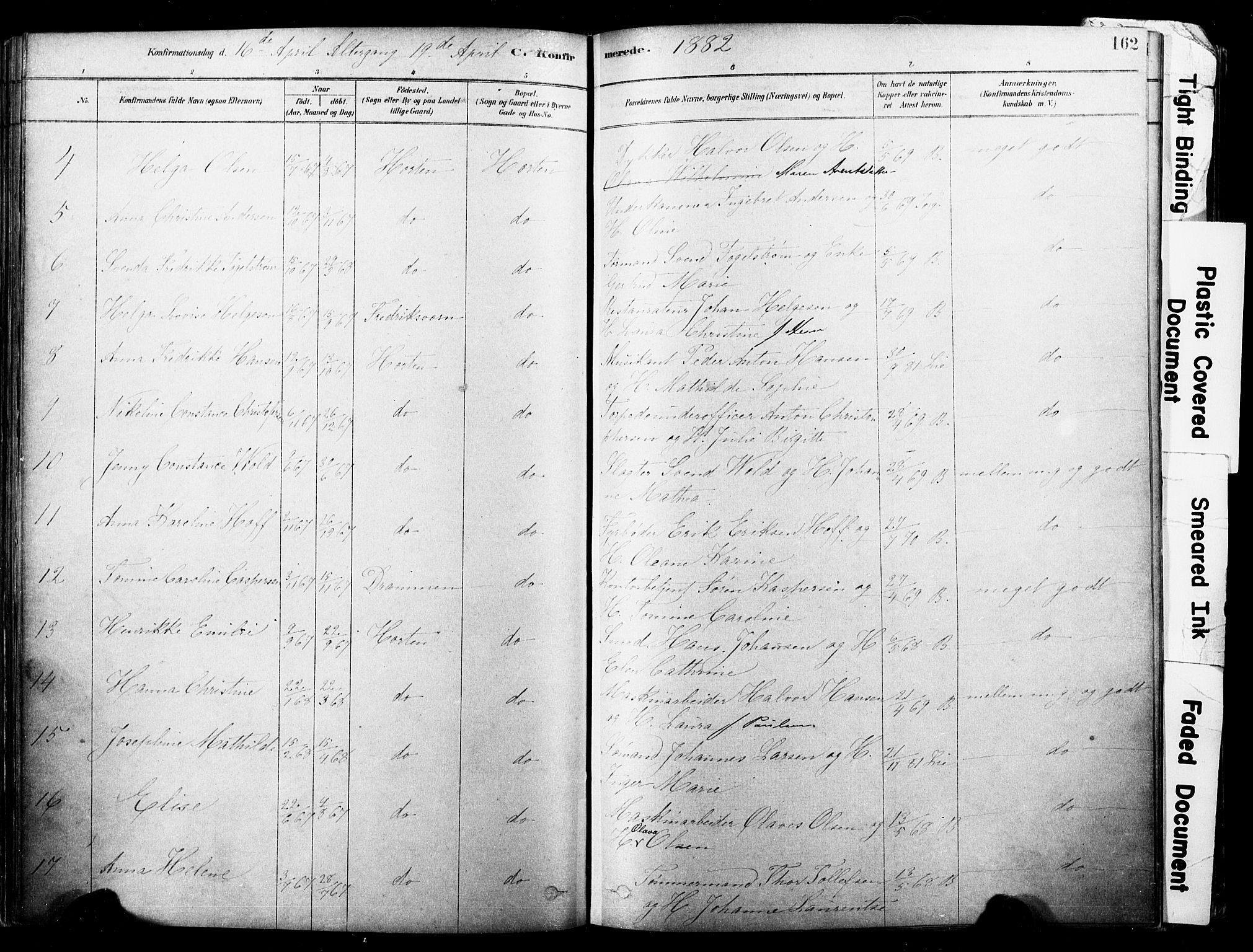 Horten kirkebøker, SAKO/A-348/F/Fa/L0003: Parish register (official) no. 3, 1878-1887, p. 162