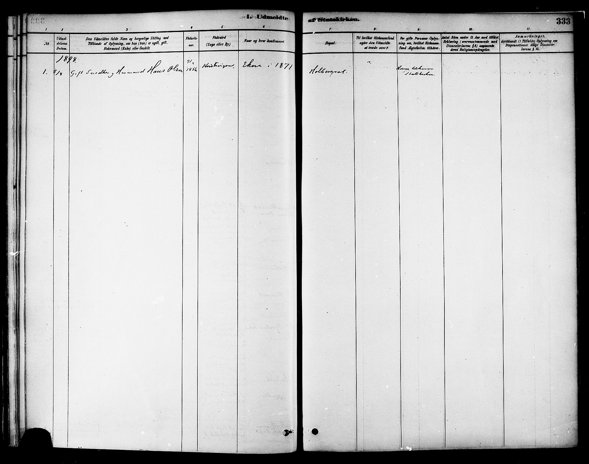 Ministerialprotokoller, klokkerbøker og fødselsregistre - Nord-Trøndelag, SAT/A-1458/717/L0159: Parish register (official) no. 717A09, 1878-1898, p. 333