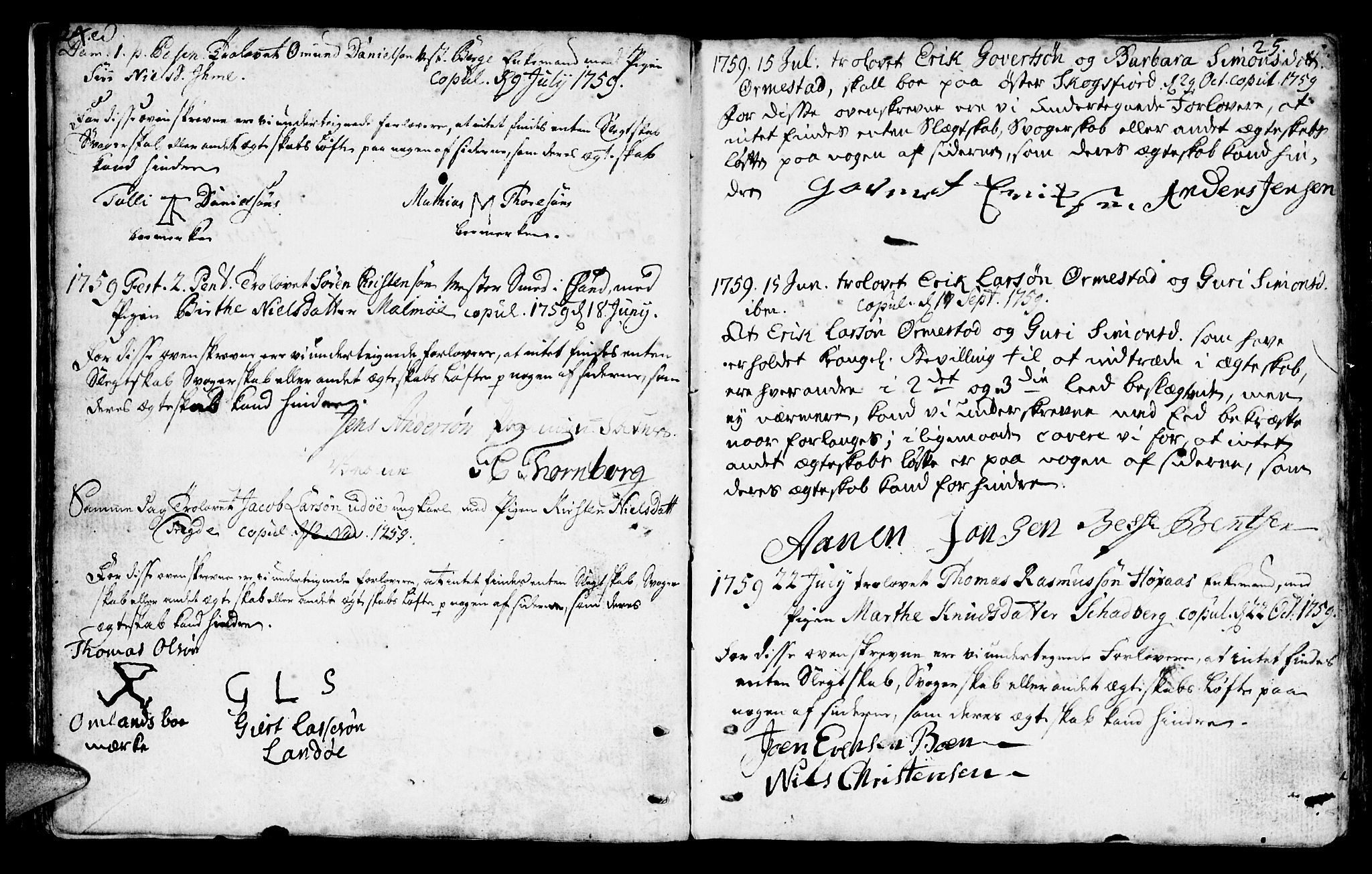 Mandal sokneprestkontor, AV/SAK-1111-0030/F/Fa/Faa/L0006: Parish register (official) no. A 6, 1755-1783, p. 24-25