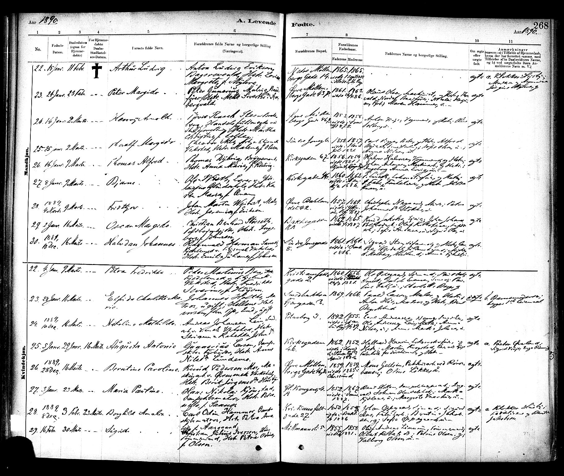 Ministerialprotokoller, klokkerbøker og fødselsregistre - Sør-Trøndelag, SAT/A-1456/604/L0188: Parish register (official) no. 604A09, 1878-1892, p. 268