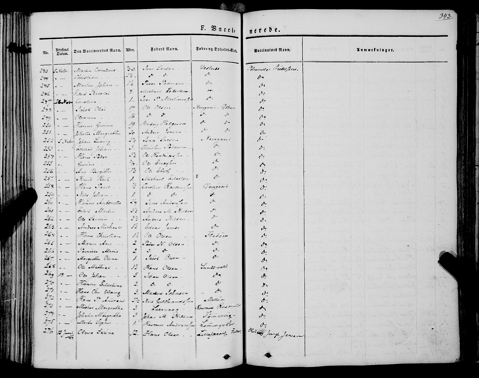 Trondenes sokneprestkontor, AV/SATØ-S-1319/H/Ha/L0009kirke: Parish register (official) no. 9, 1841-1852, p. 343