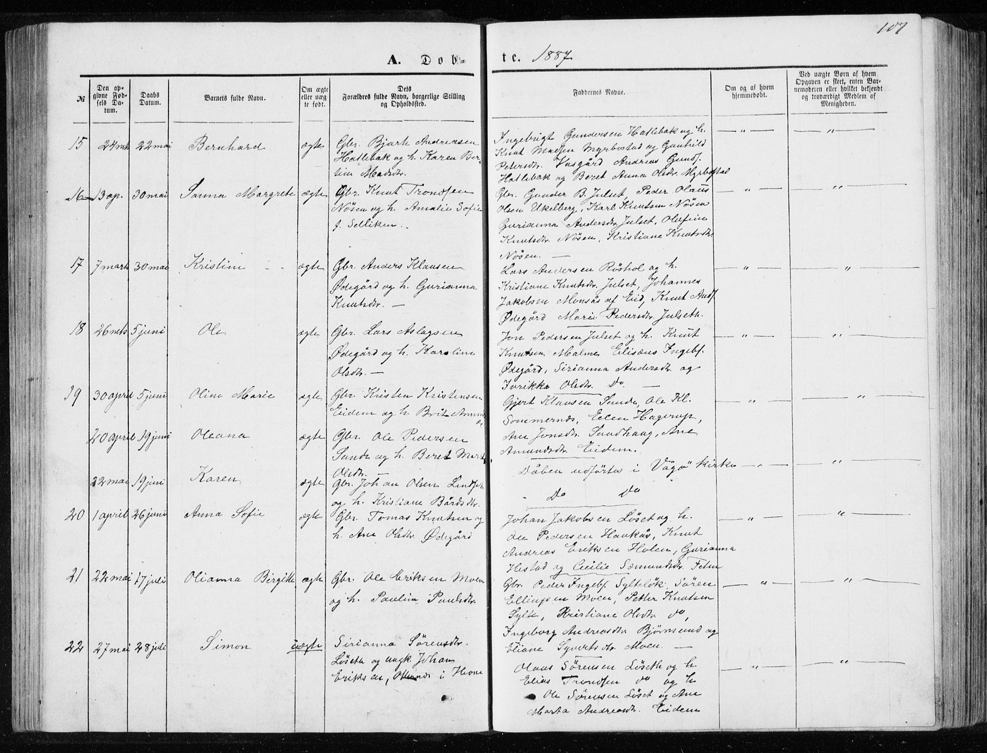 Ministerialprotokoller, klokkerbøker og fødselsregistre - Møre og Romsdal, AV/SAT-A-1454/565/L0754: Parish register (copy) no. 565C03, 1870-1896, p. 107