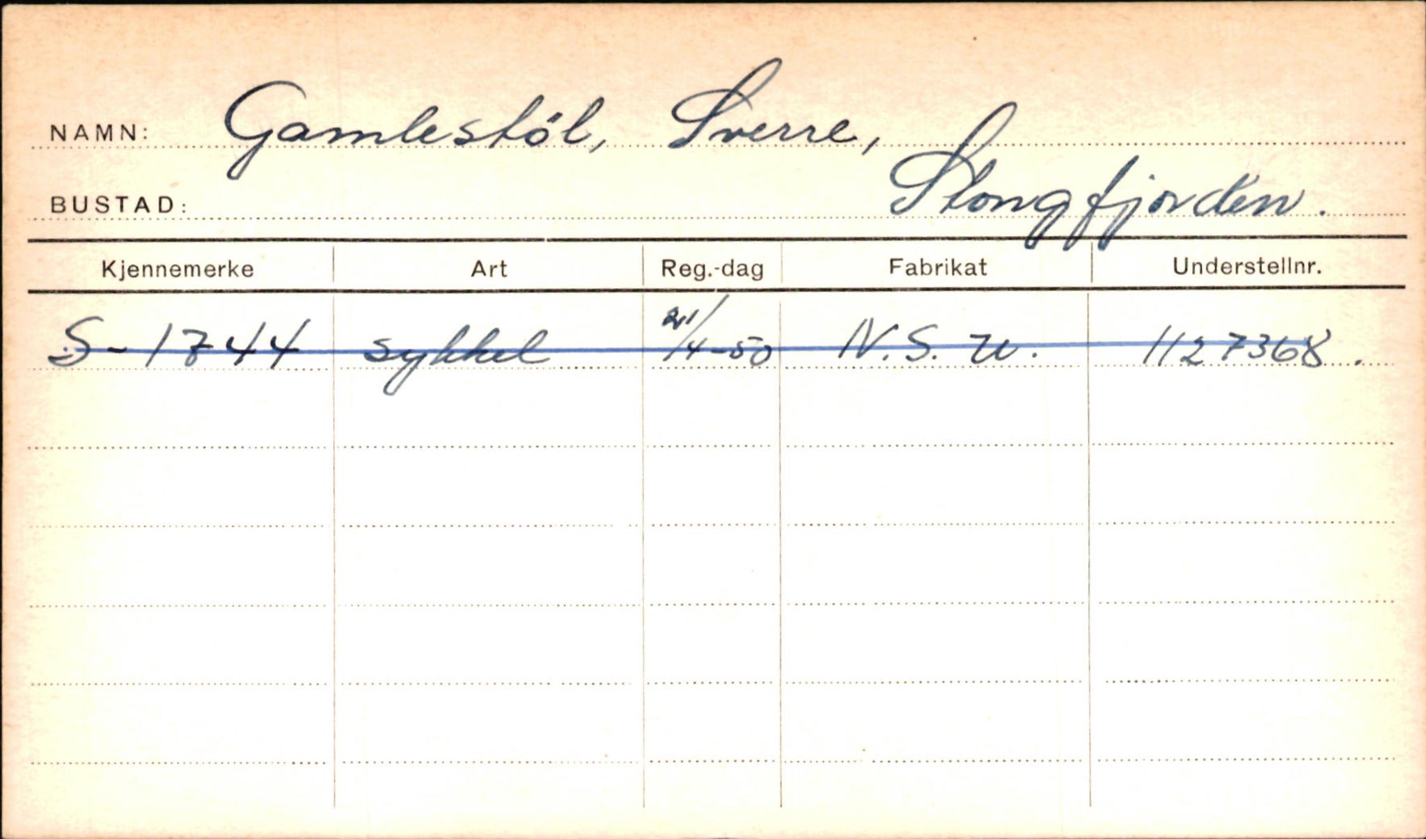 Statens vegvesen, Sogn og Fjordane vegkontor, AV/SAB-A-5301/4/F/L0001D: Eigarregister Fjordane til 1.6.1961, 1930-1961, p. 307