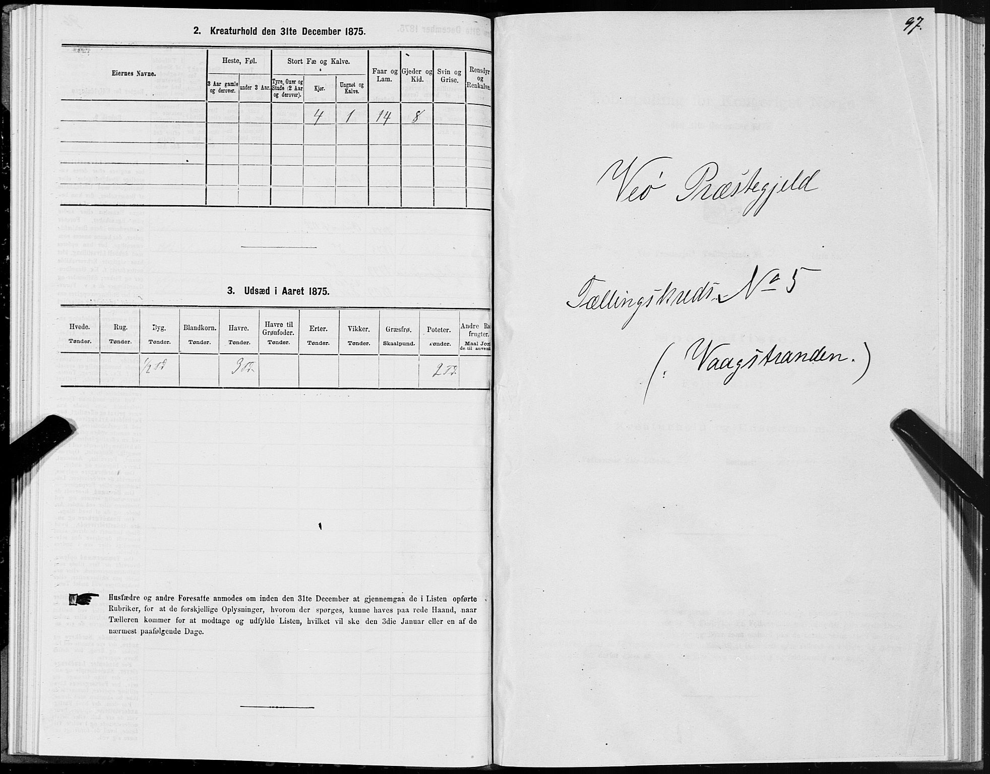 SAT, 1875 census for 1541P Veøy, 1875, p. 3097