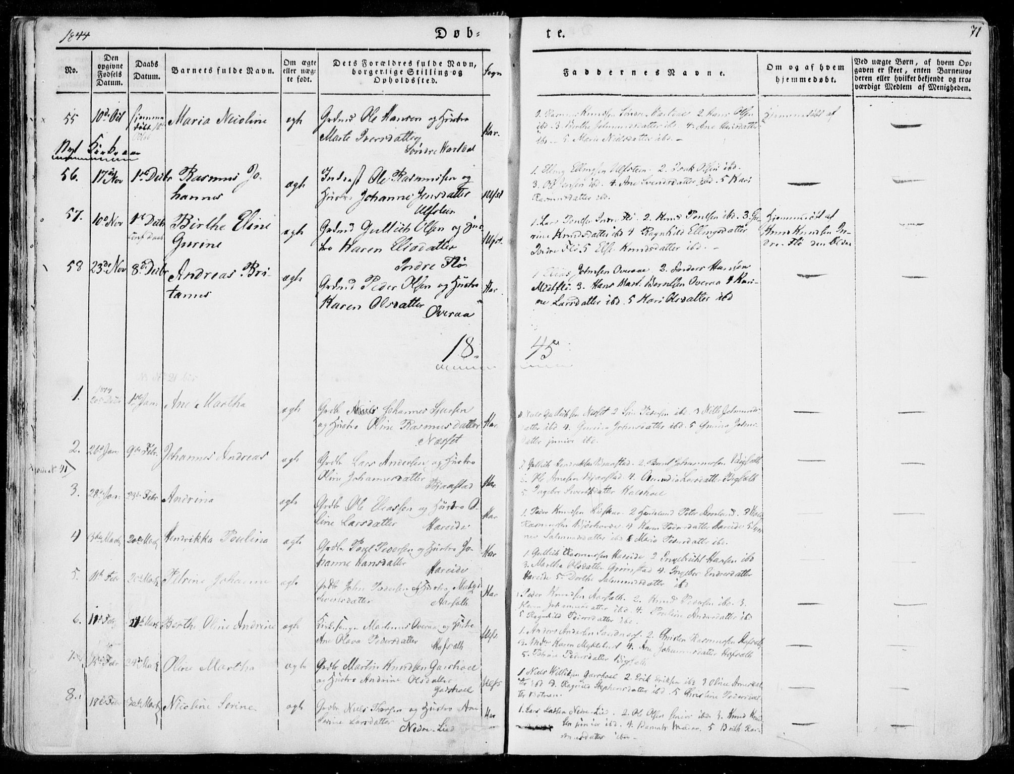 Ministerialprotokoller, klokkerbøker og fødselsregistre - Møre og Romsdal, AV/SAT-A-1454/509/L0104: Parish register (official) no. 509A02, 1833-1847, p. 71