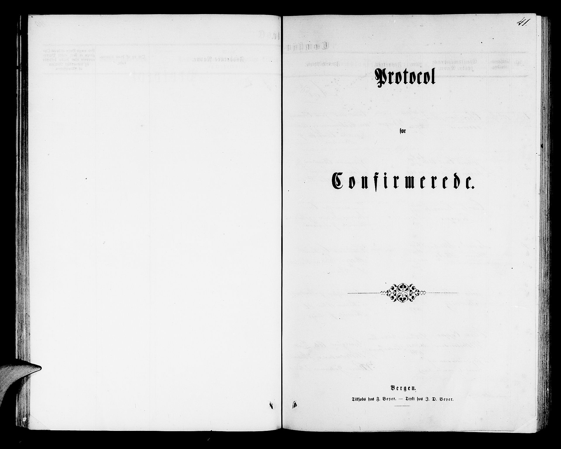 Mariakirken Sokneprestembete, SAB/A-76901/H/Hab/L0003: Parish register (copy) no. A 3, 1862-1877, p. 41