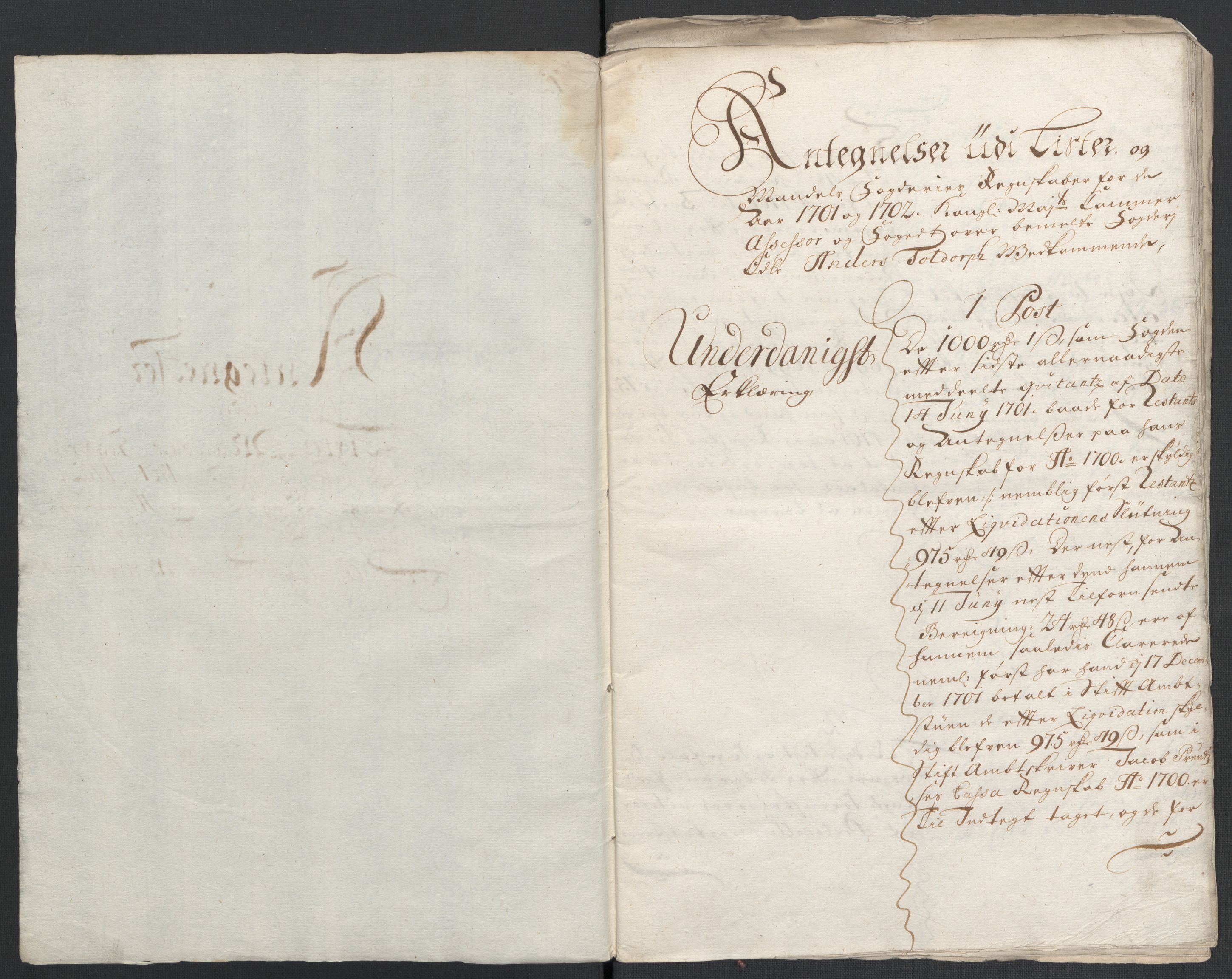 Rentekammeret inntil 1814, Reviderte regnskaper, Fogderegnskap, RA/EA-4092/R43/L2549: Fogderegnskap Lista og Mandal, 1701-1702, p. 363