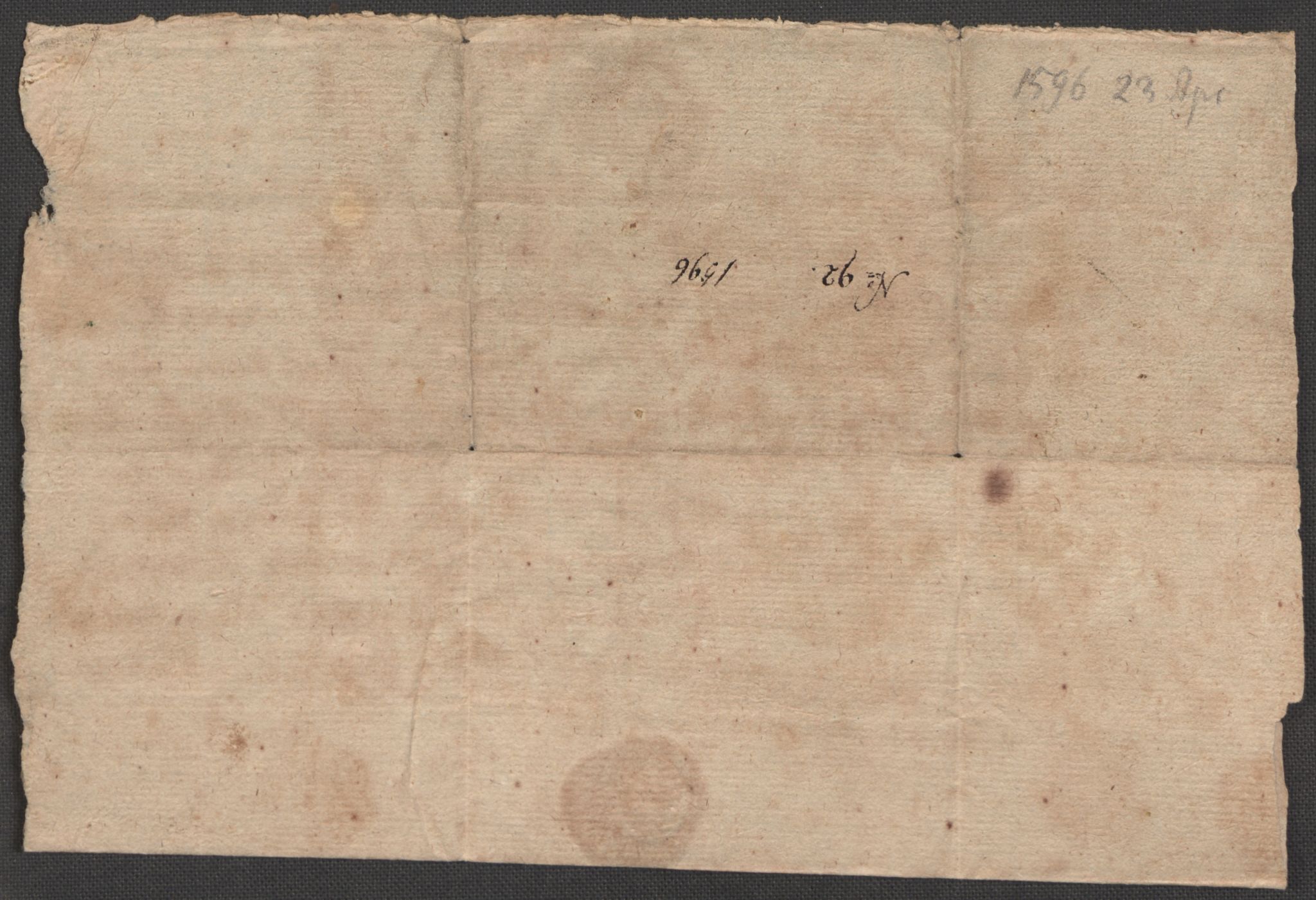 Riksarkivets diplomsamling, AV/RA-EA-5965/F02/L0101: Dokumenter, 1596, p. 30