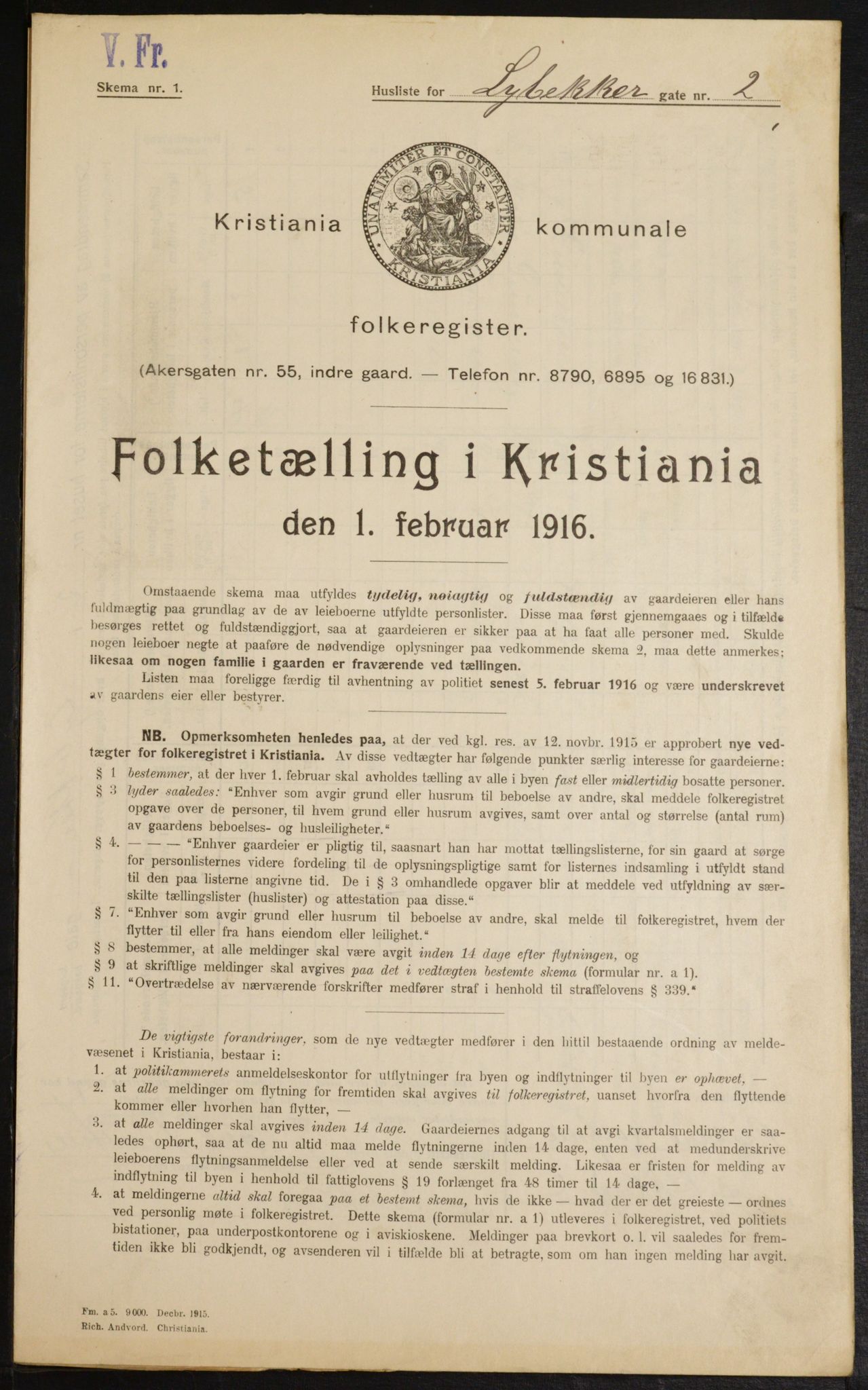 OBA, Municipal Census 1916 for Kristiania, 1916, p. 59739