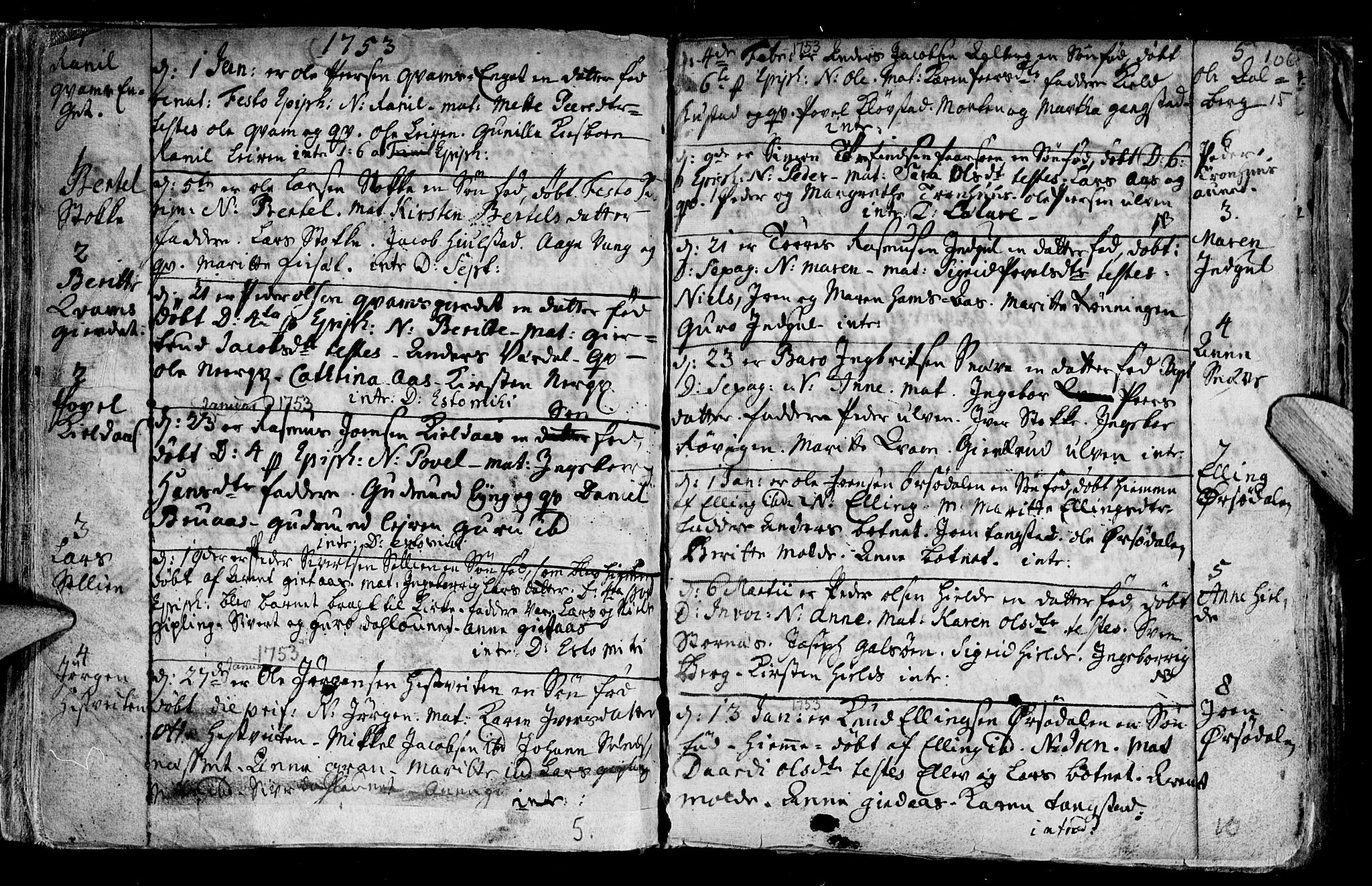 Ministerialprotokoller, klokkerbøker og fødselsregistre - Nord-Trøndelag, SAT/A-1458/730/L0272: Parish register (official) no. 730A01, 1733-1764, p. 106
