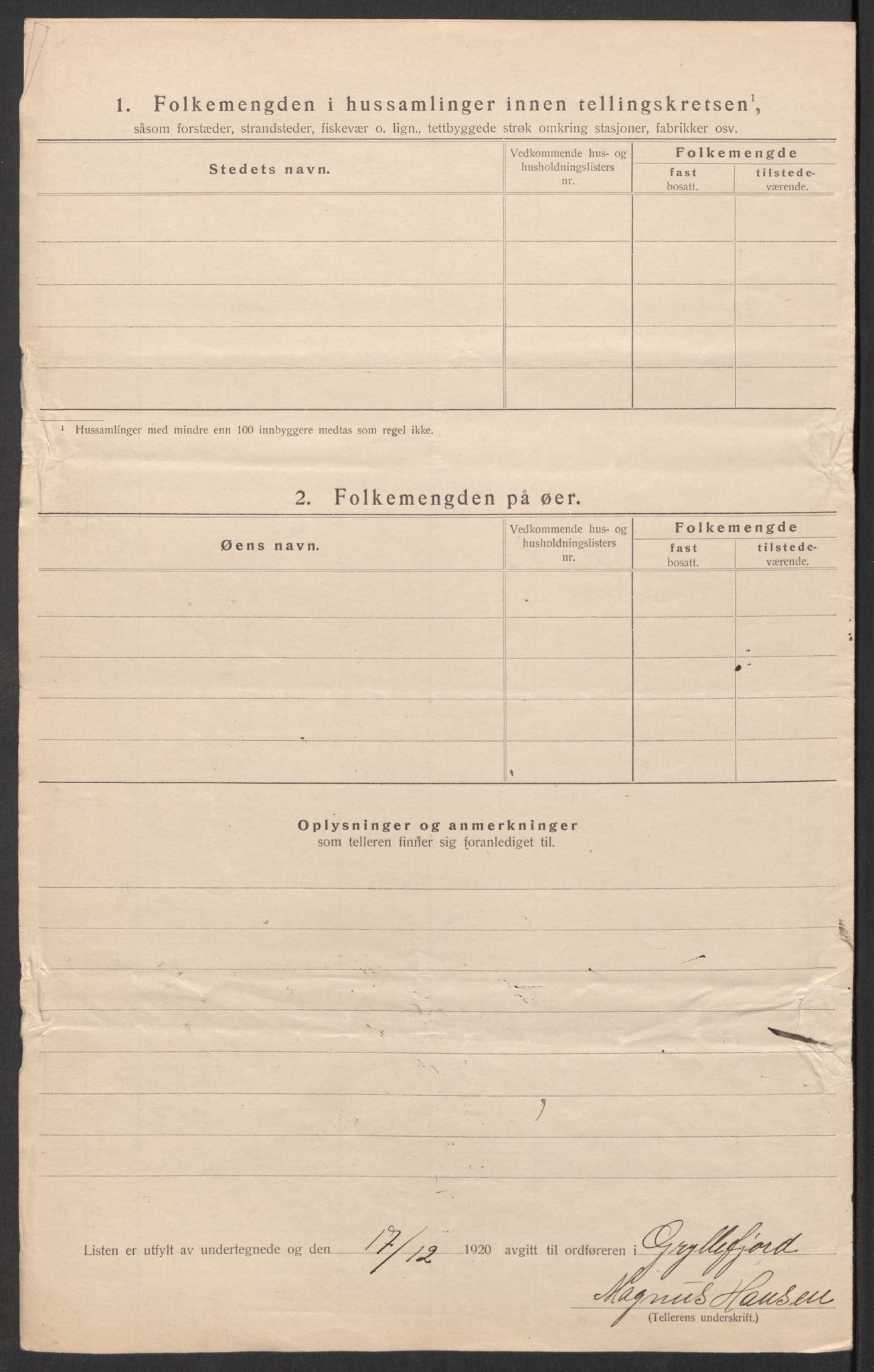 SATØ, 1920 census for Torsken, 1920, p. 12