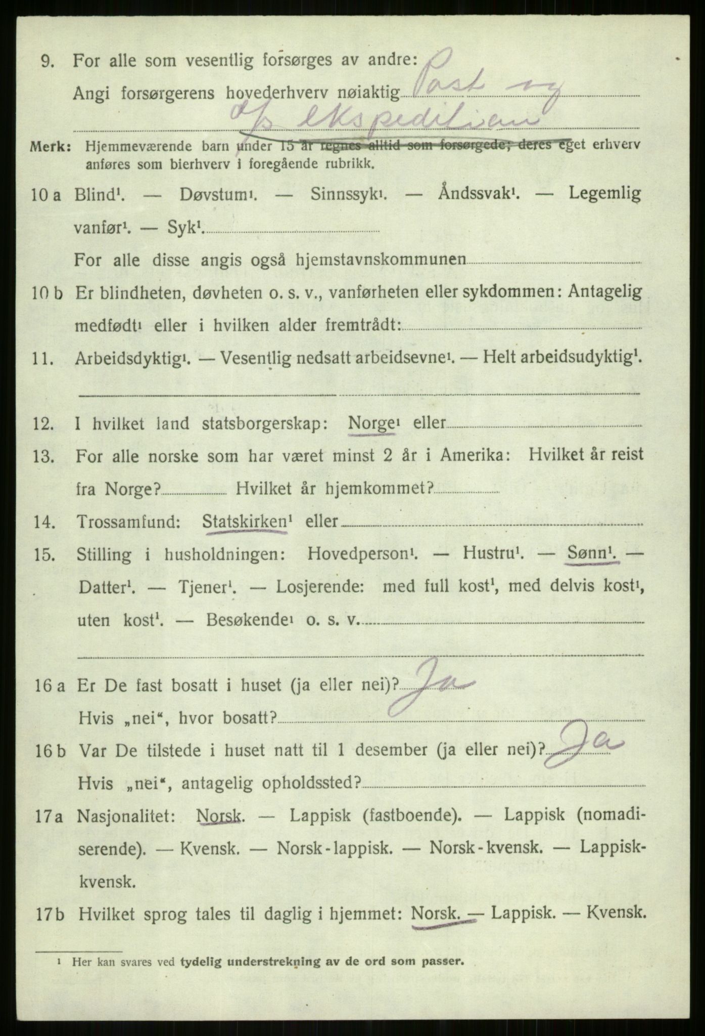 SATØ, 1920 census for Dyrøy, 1920, p. 2194