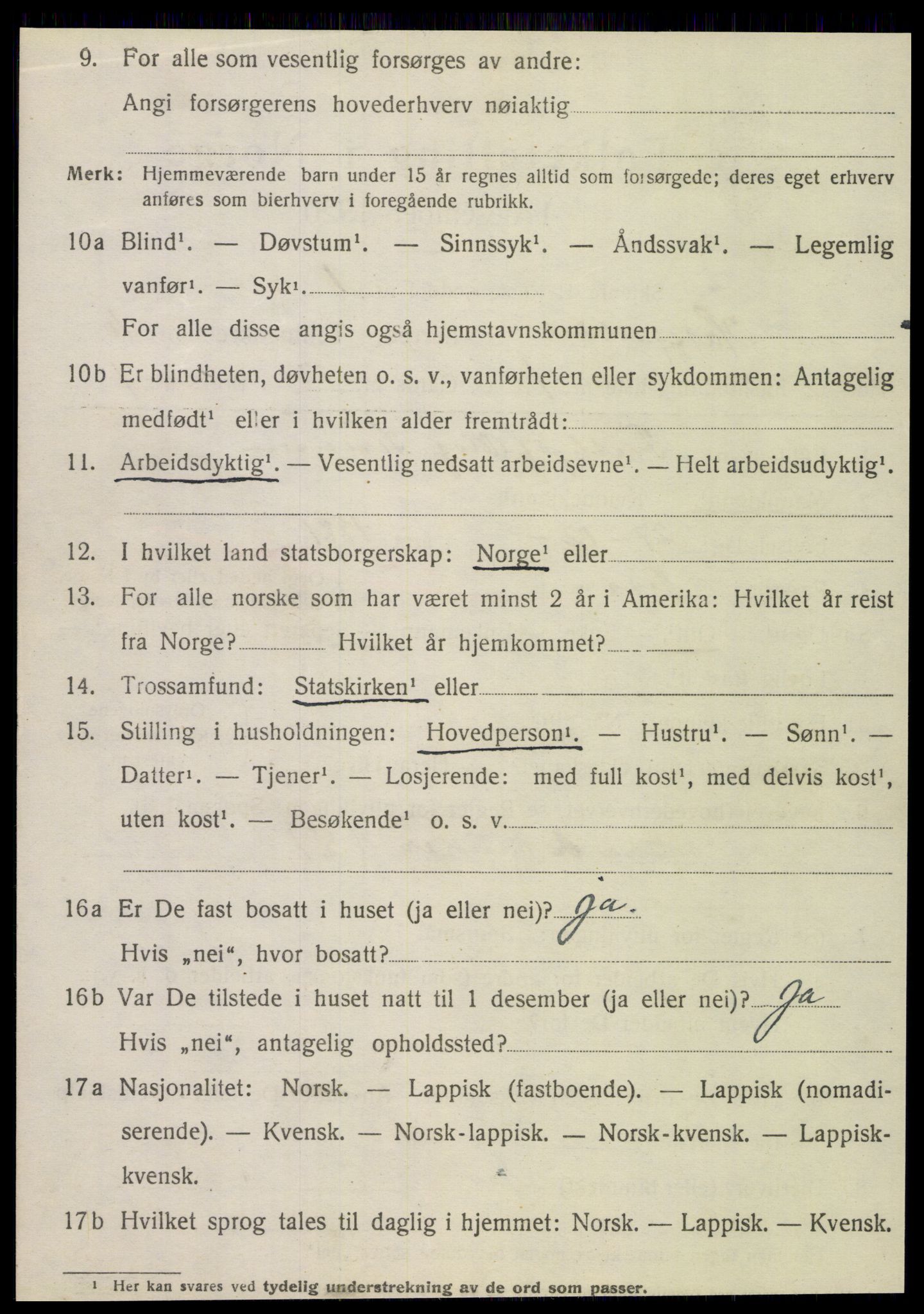 SAT, 1920 census for Hattfjelldal, 1920, p. 2281